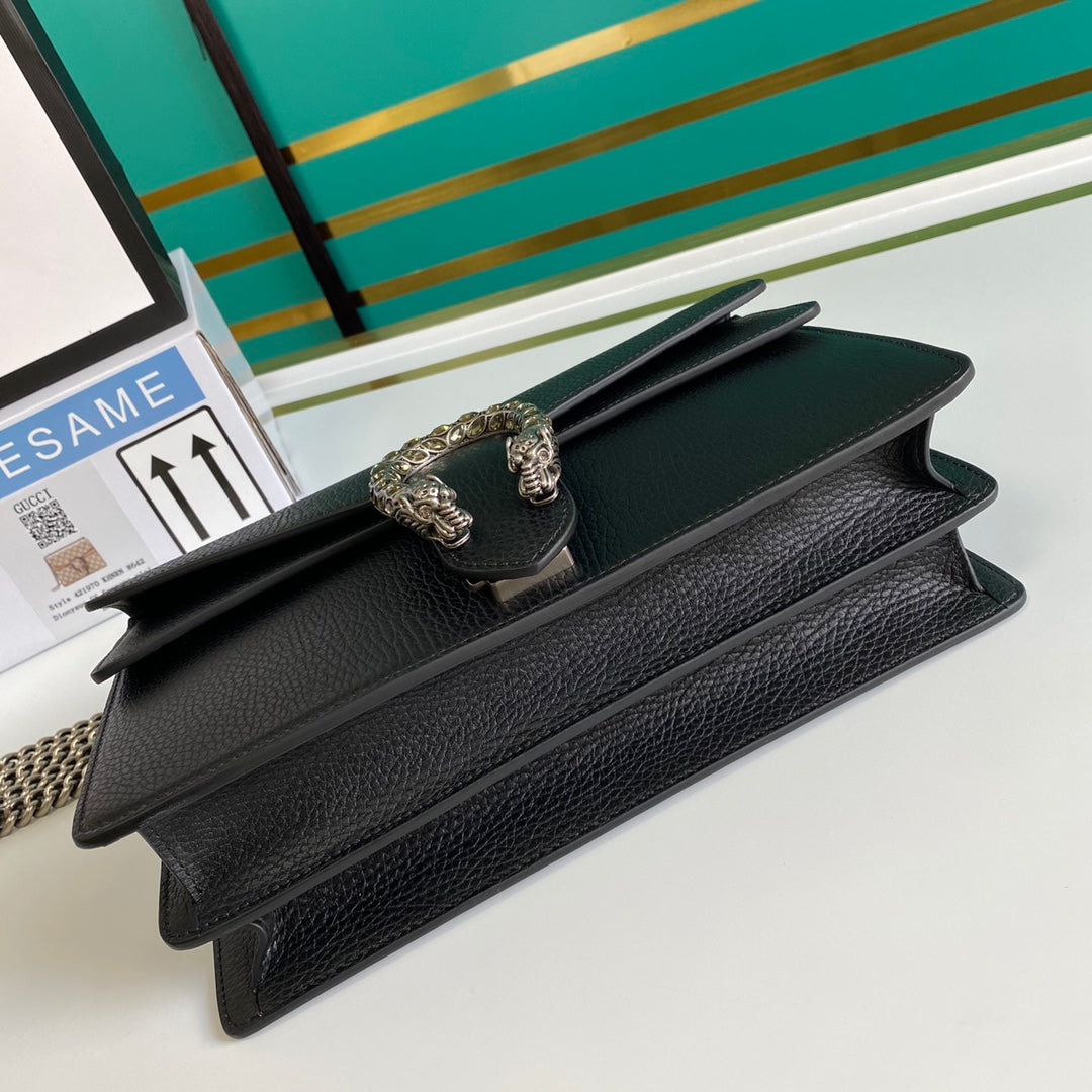[TOP] GUCCI Dionysus Crystal-embellished Shoulder Bag Small - Black