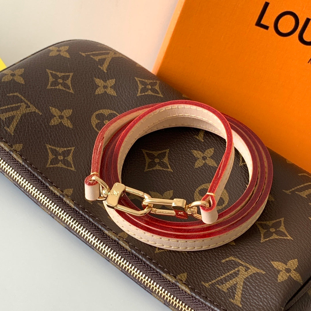 [TOP] Louis Vuitton LV LV Monogram Pochette Accessories 23.5x13.5x4cm-Brown