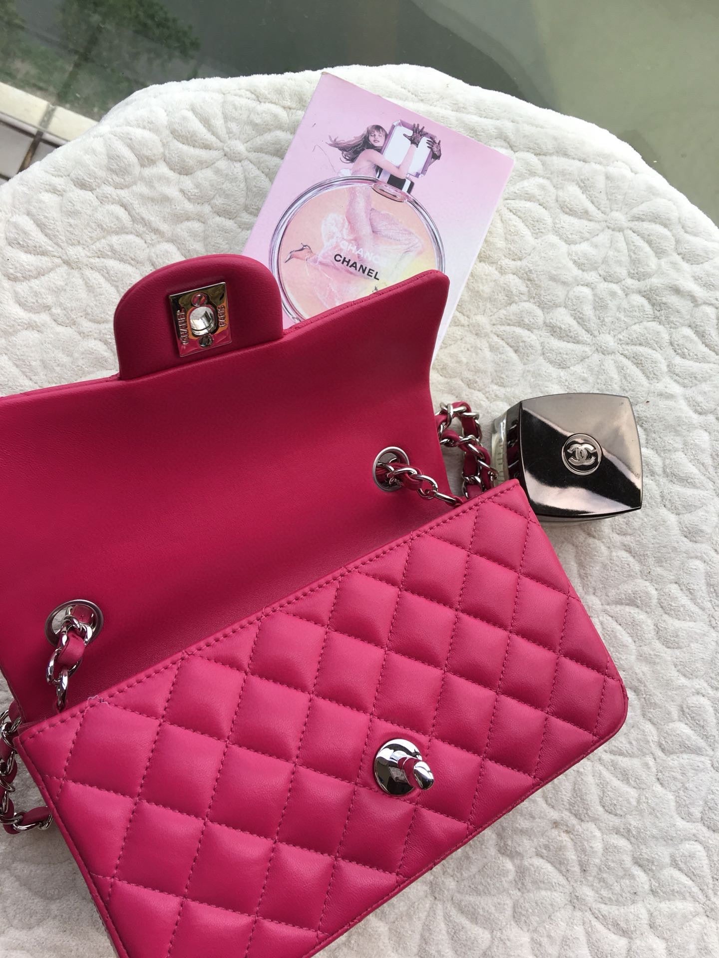 [TOP] CHANEL Classic Flap Bag Lambskin Mini 20cm - Pink & SHW