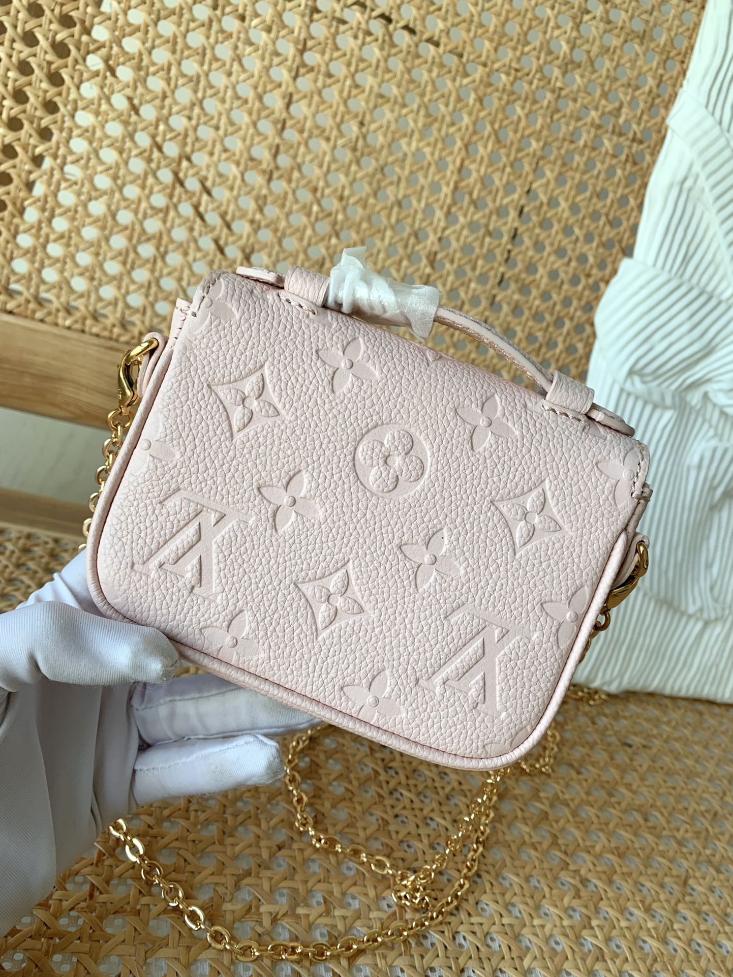 [TOP] Louis Vuitton LV Micro Empreinte Metis 14x11x3.5cm- Sakura Pink