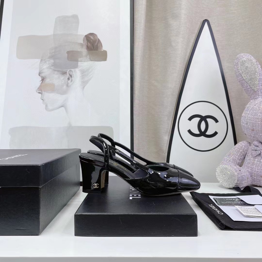 [TOP] CHANEL Pump Sling Back Black - 4 Colour