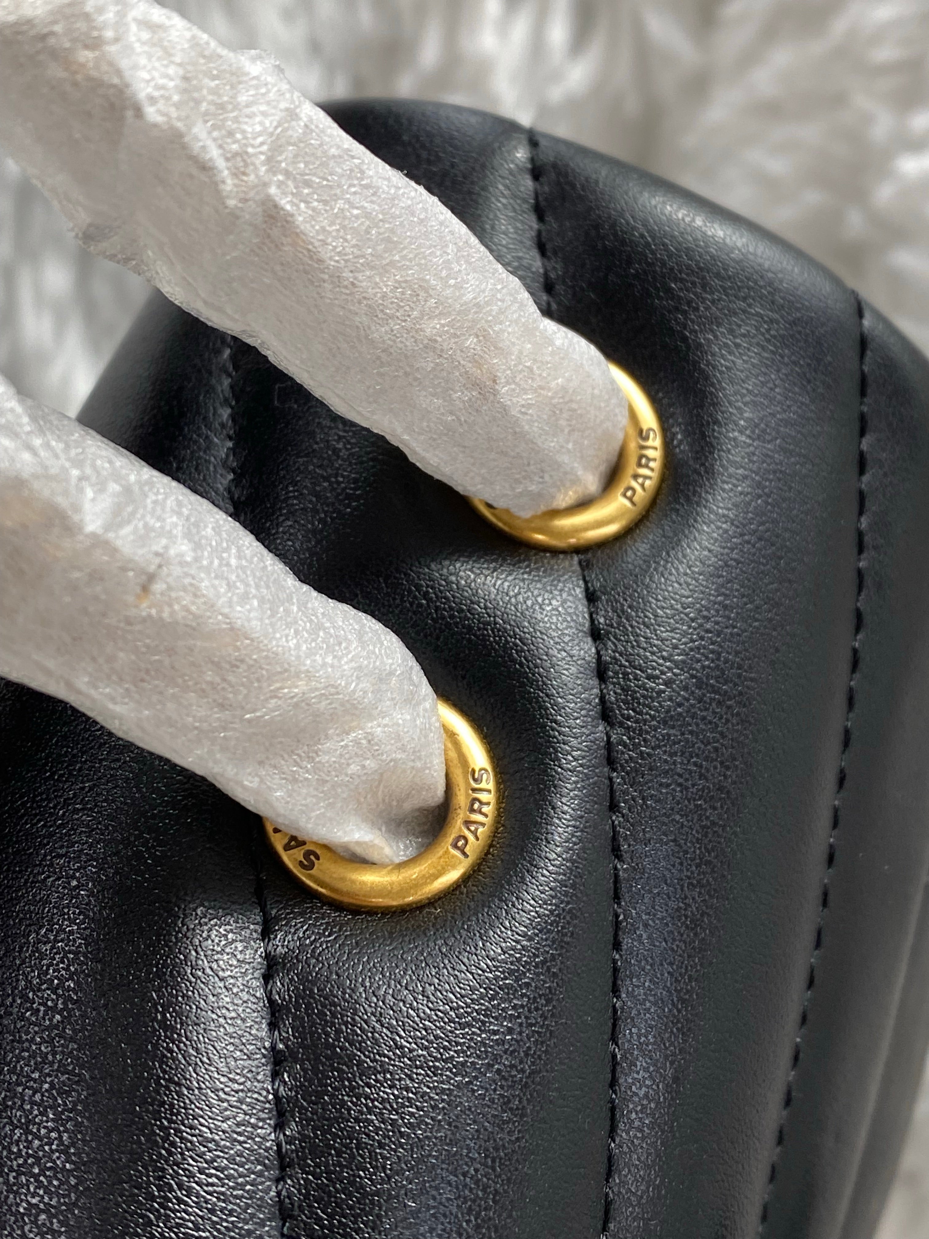 [TOP] Yves Saint Laurent YSL LouLou Medium Bag 25cm - Black With GHW