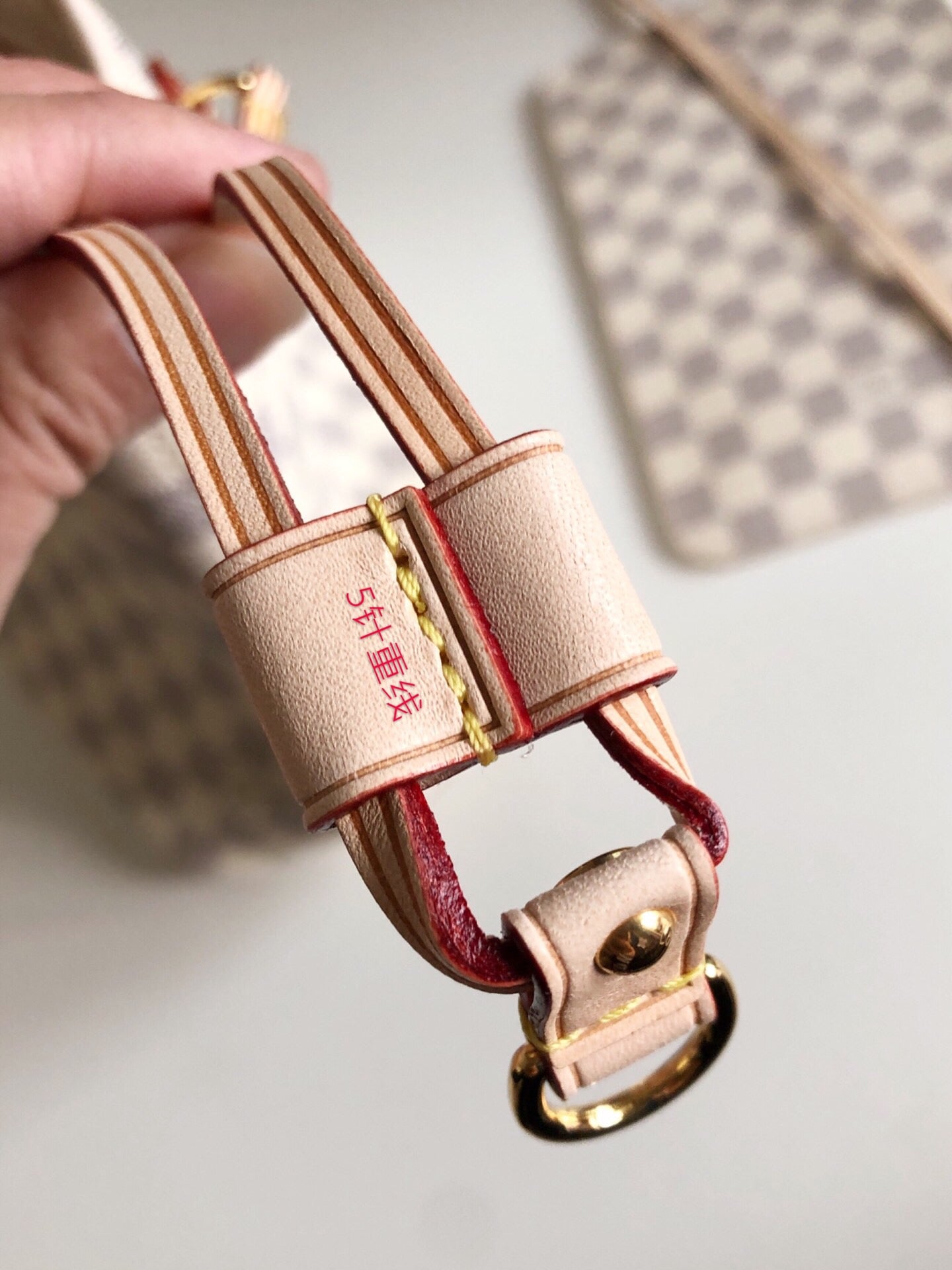 [TOP] Louis Vuitton LV Neverfull Damier Azur MM - Beige