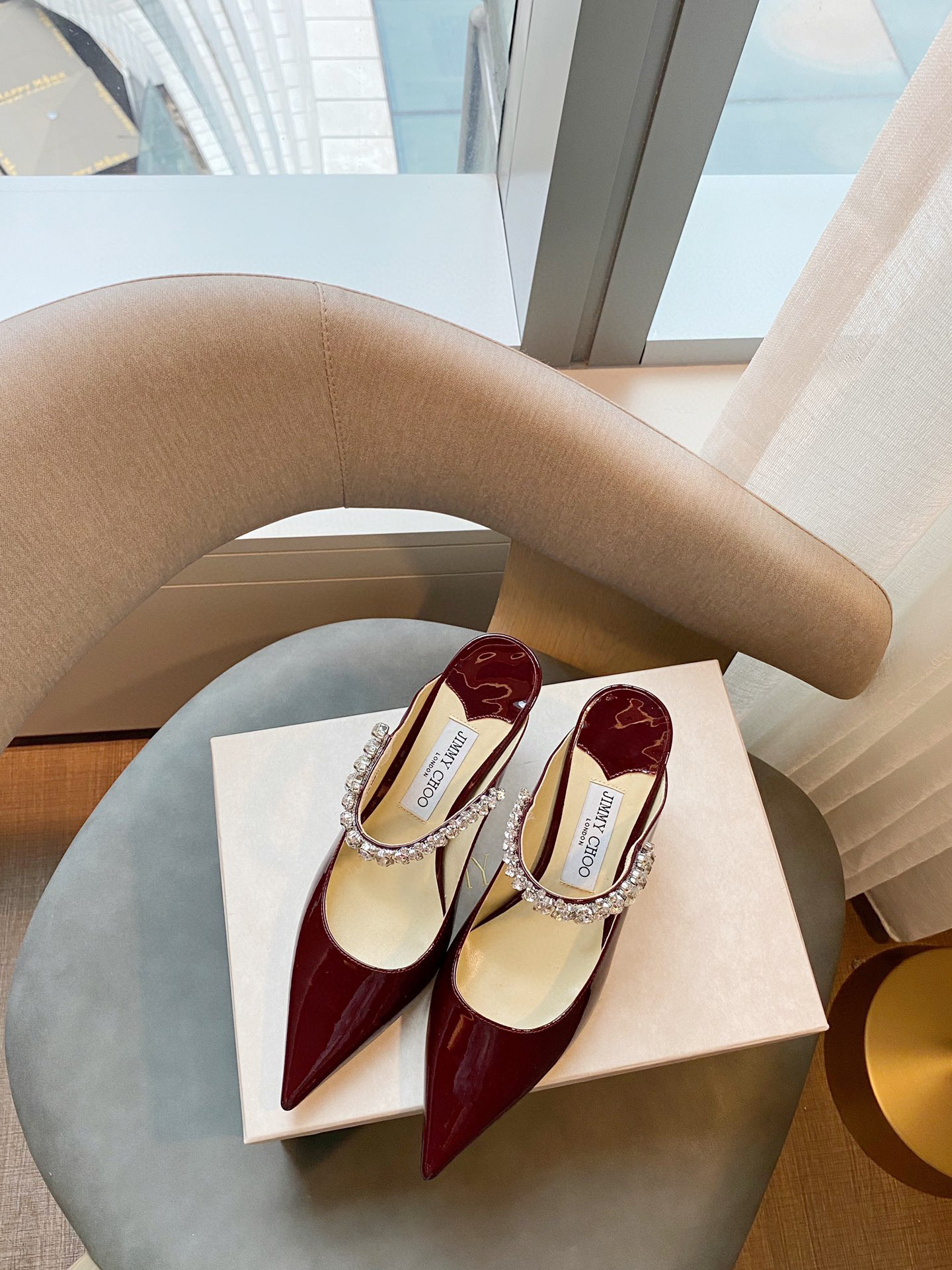 [TOP] Jimmy Choo Bing Heel 6.5cm Crystal Lambskin - 4 Colours