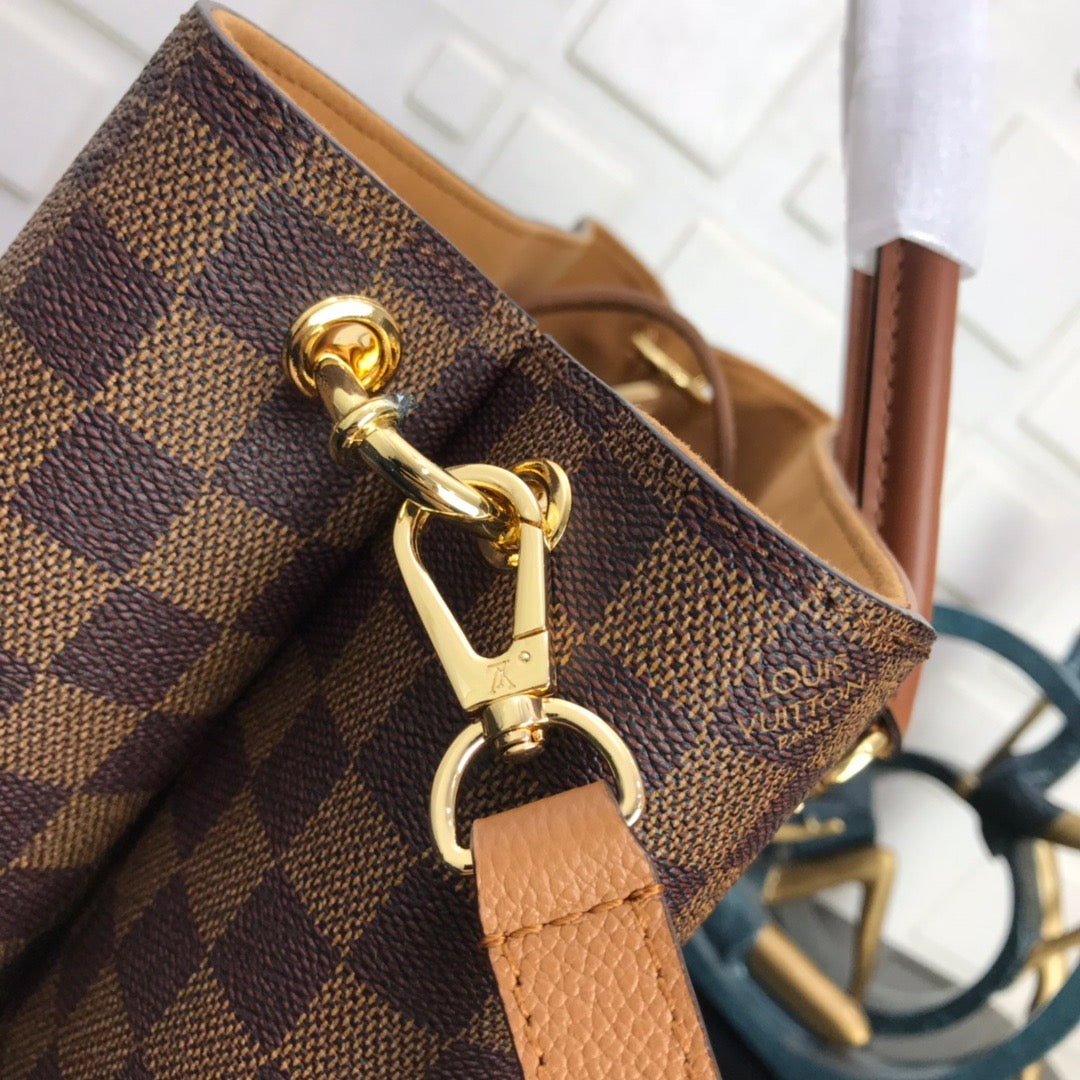 [TOP] Louis Vuitton LV L*V Damier Ebene Riverside 36 x 25.1  x 14.9 cm- Brown