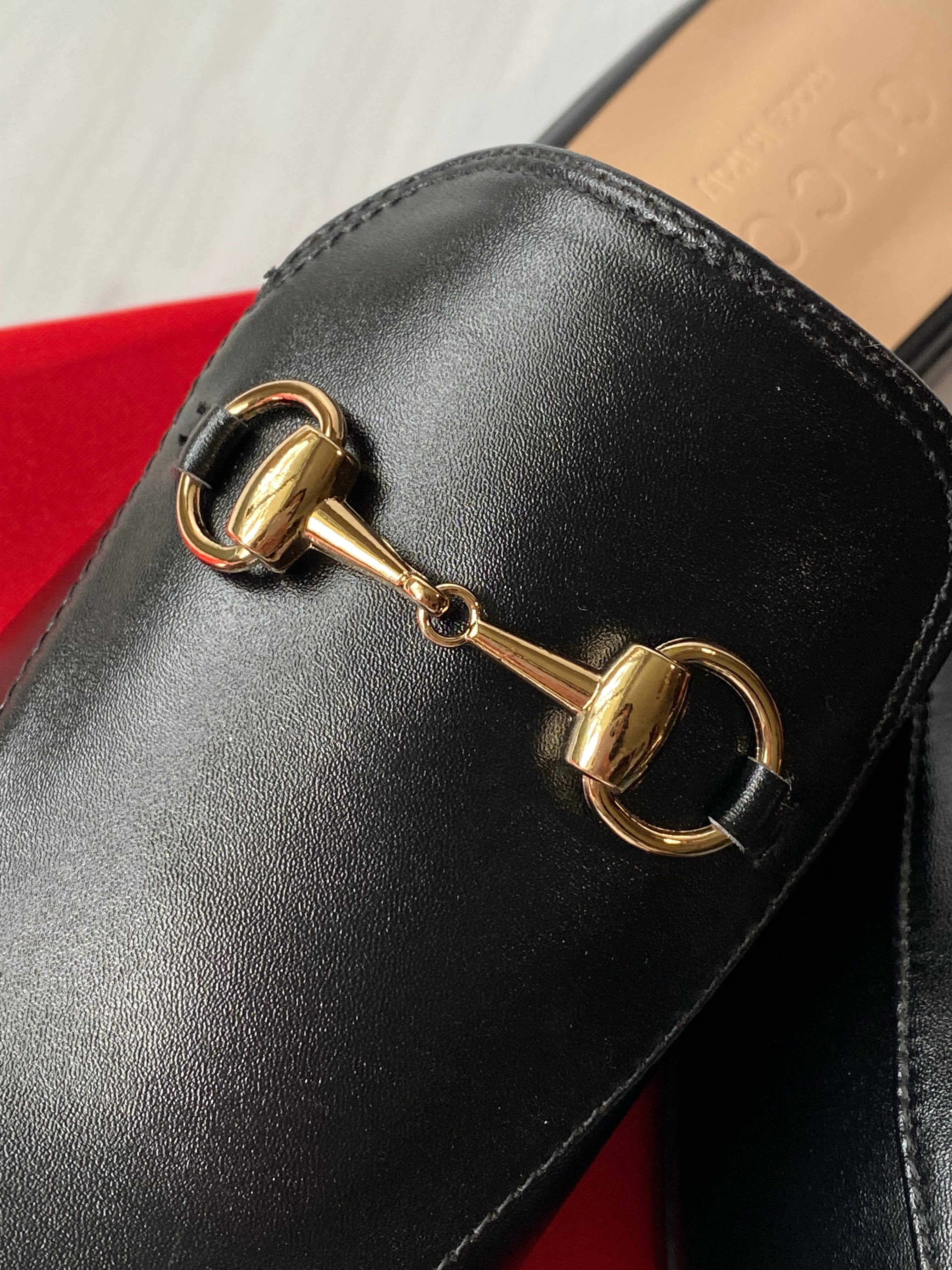 [TOP] GUCCI Princetown Mules Sandals - Black