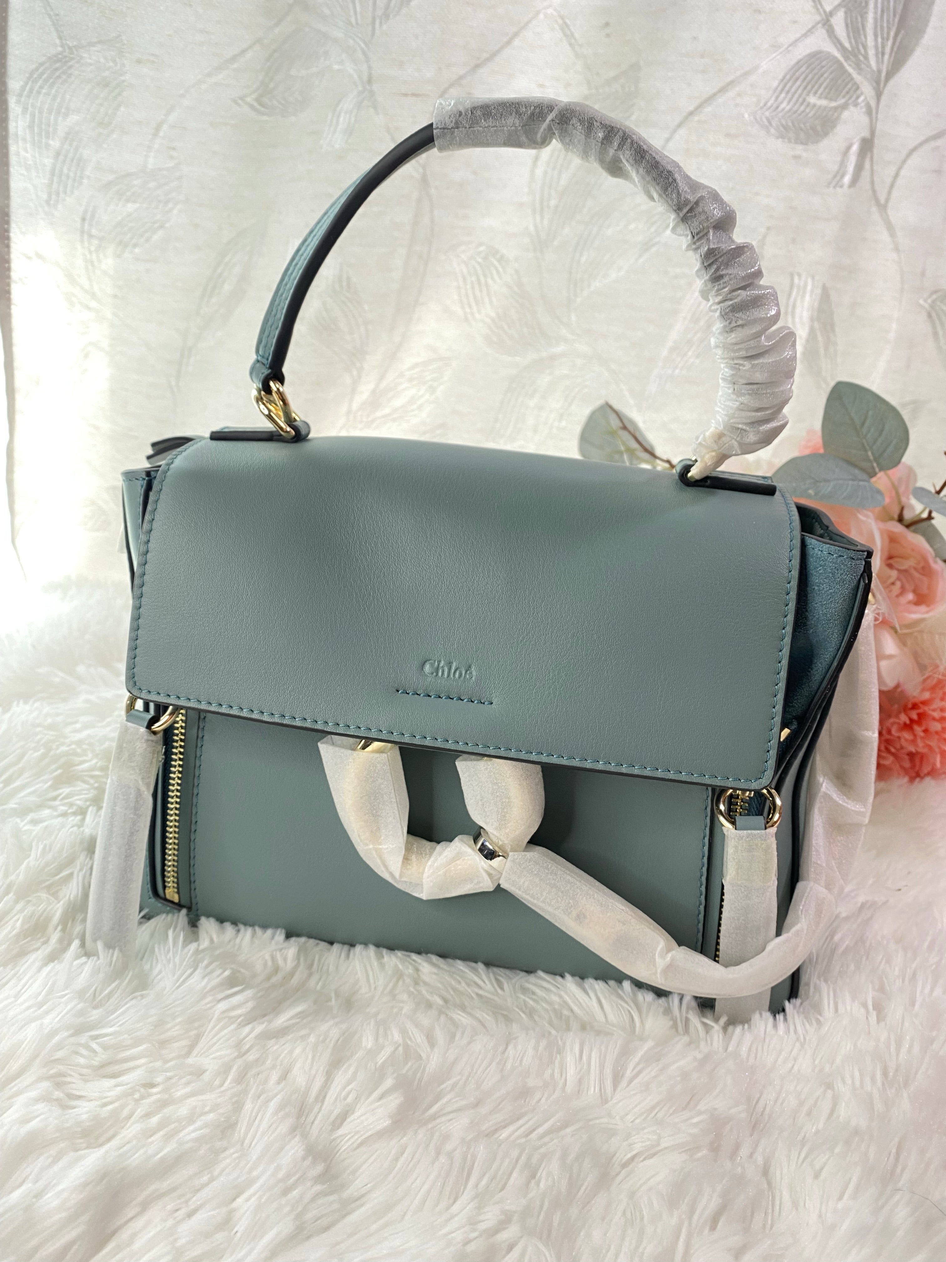 [TOP] Chloe Calfskin Small Faye Day Shouder Bag - Light Blue