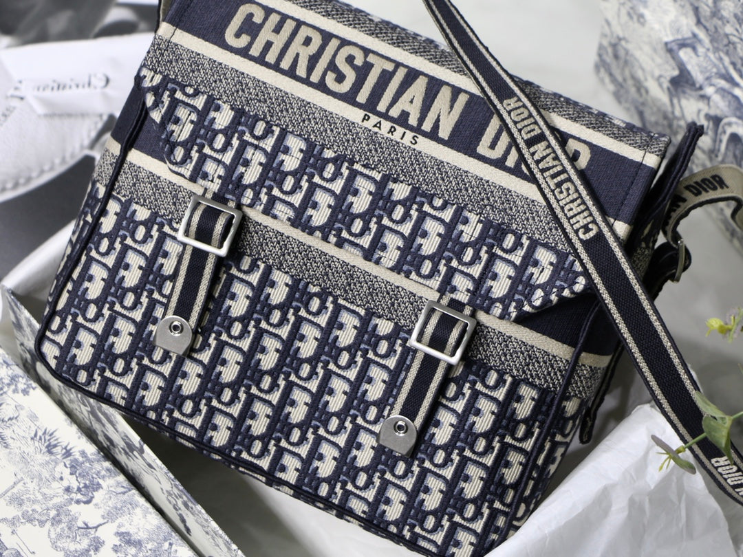 [TOP] Christian Dior Camp Oblique Bag Medium - Deep Blue