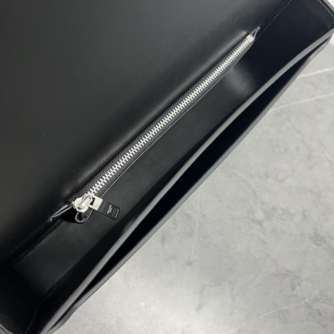 [TOP] CELINE Triomphe Bag 33-13-5 - GHW&SHW - Black