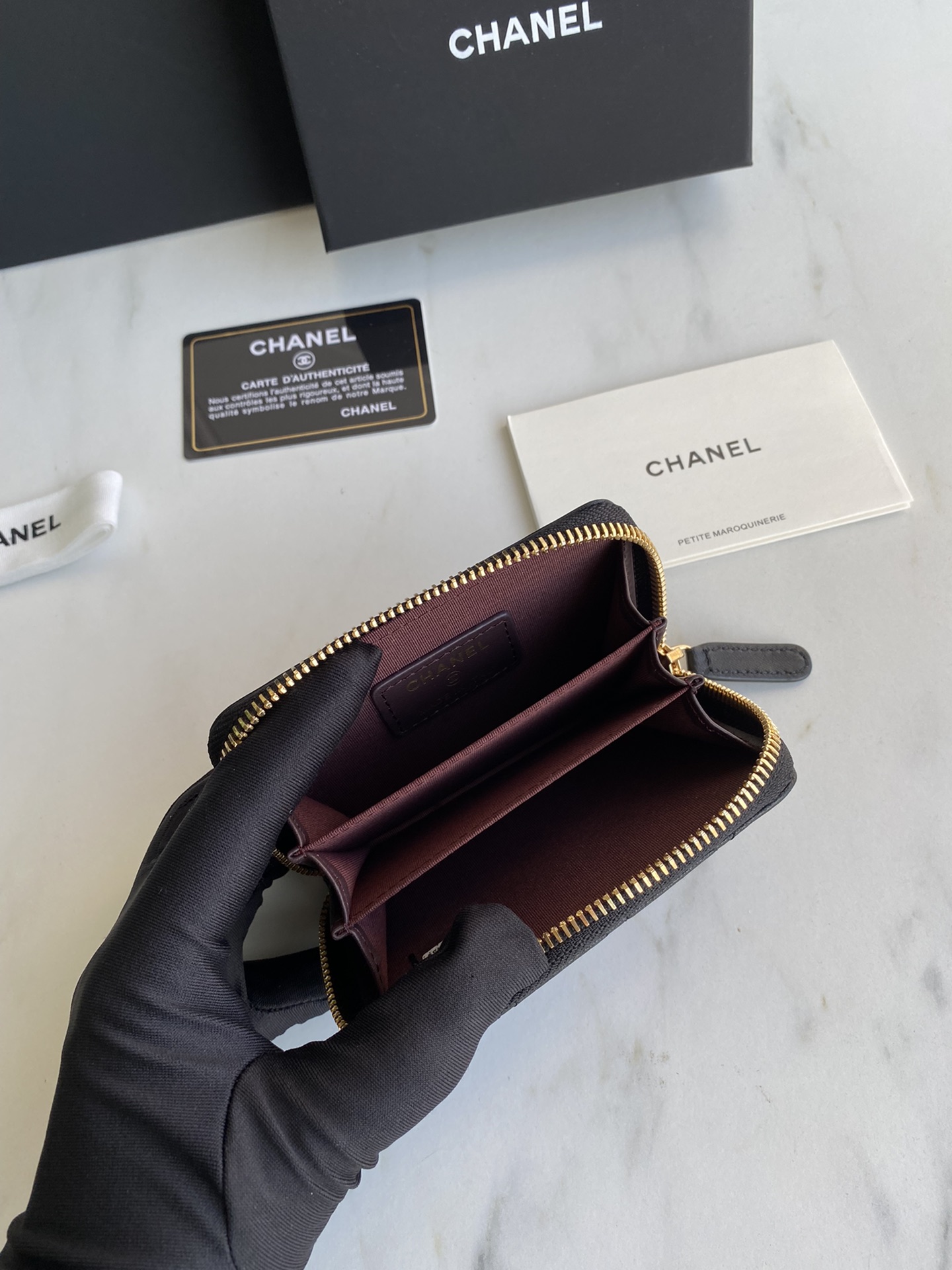 [TOP] CHANEL Zipper Flap Wallet - GHW&SHW - Black