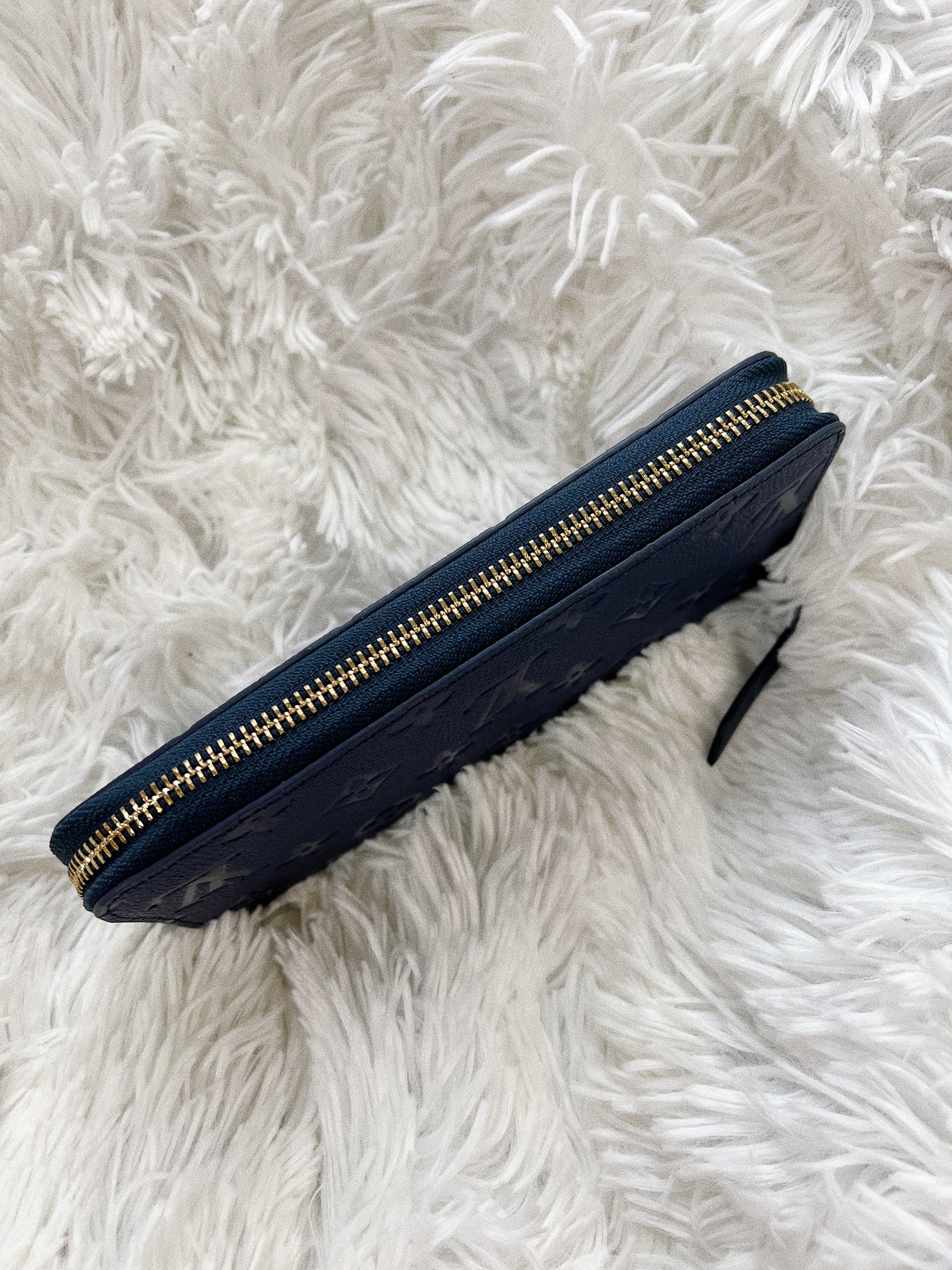 [TOP] Louis Vuitton LV LV Zippy Empreinte Wallet - Navy Blue