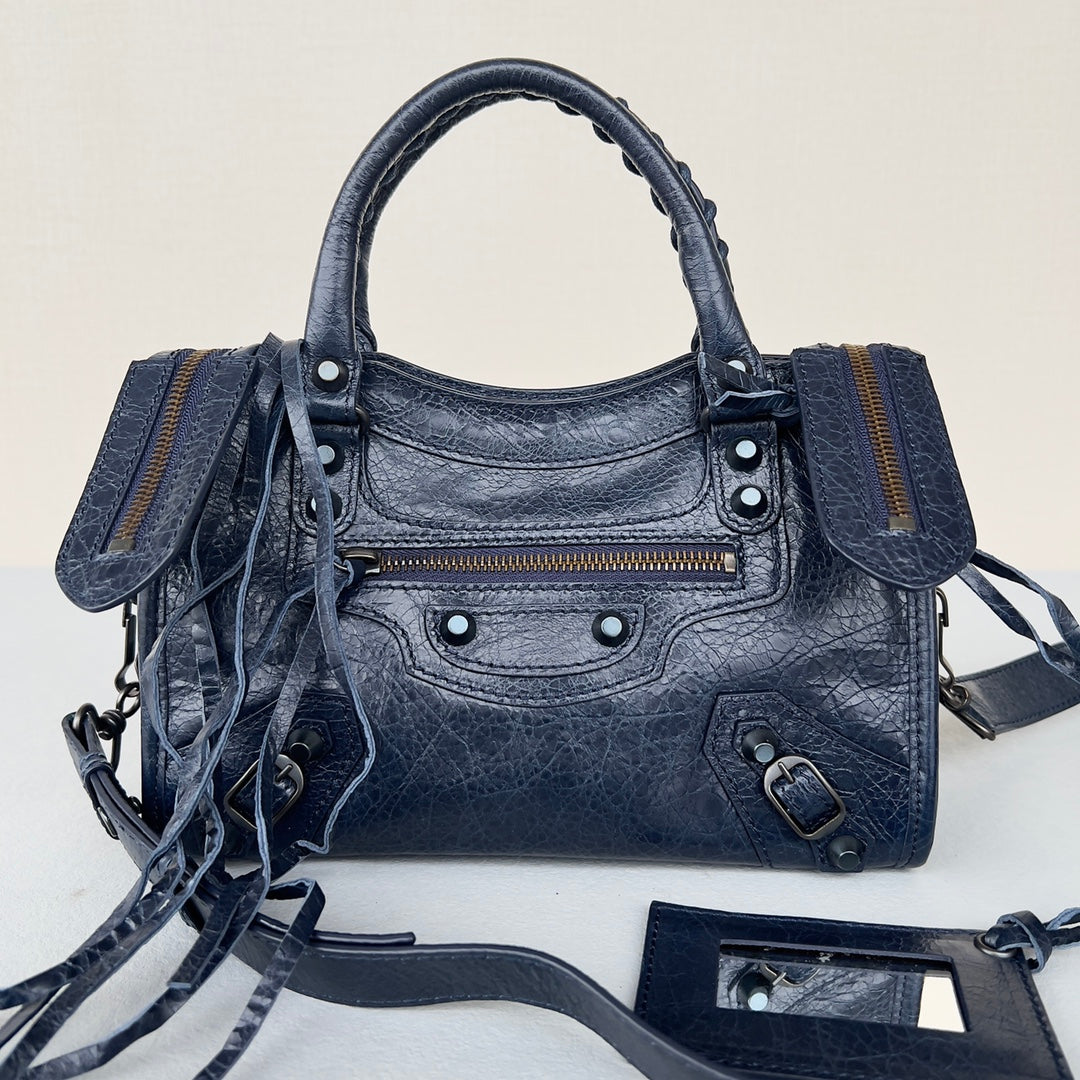 [TOP] BALENCIAGA Classic Small City Bag - Blue Obscur