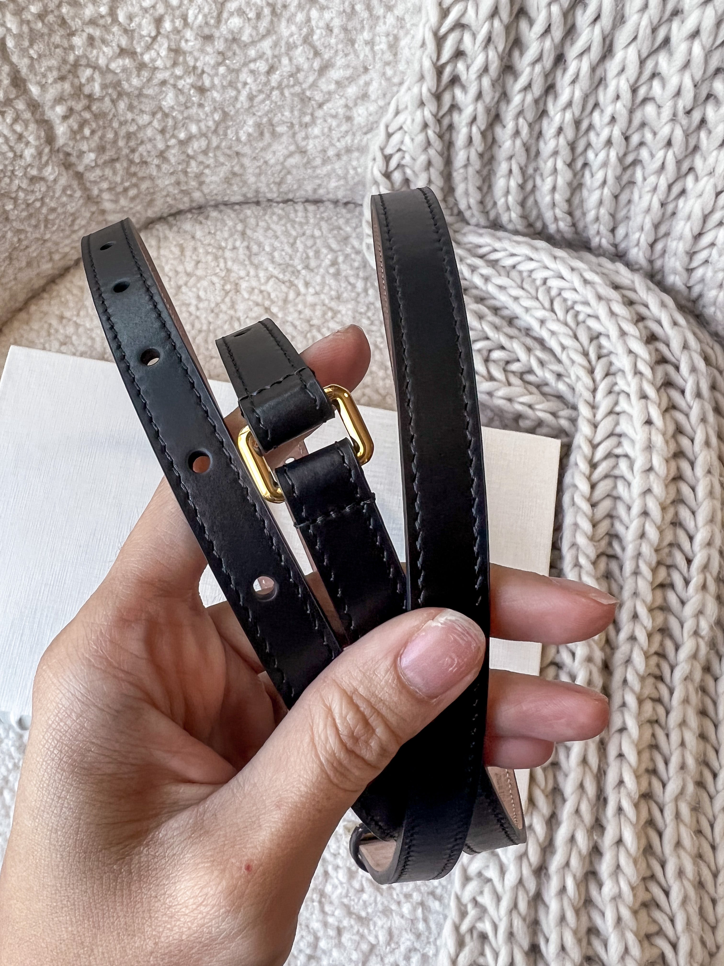 [TOP] FENDI  Women Thin Baguette Waist Belt - Black