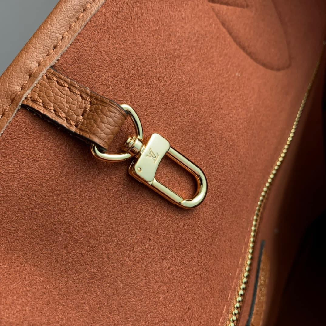 [TOP] Louis Vuitton LV L.V Neverfull MM Empreinte 32x17x28cm- Cognac