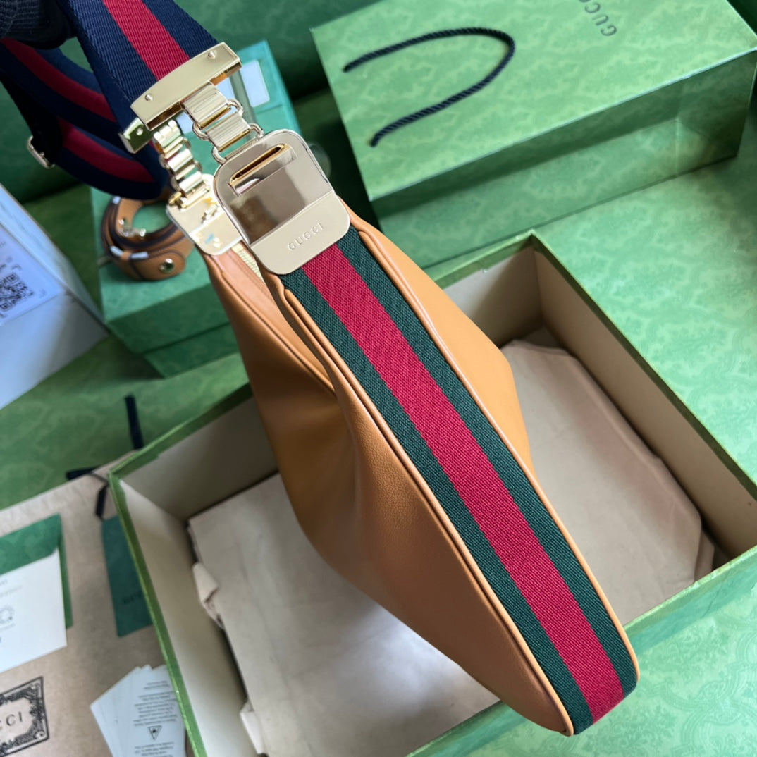 [TOP] GUCCI GG Attache Large Bag - Brown