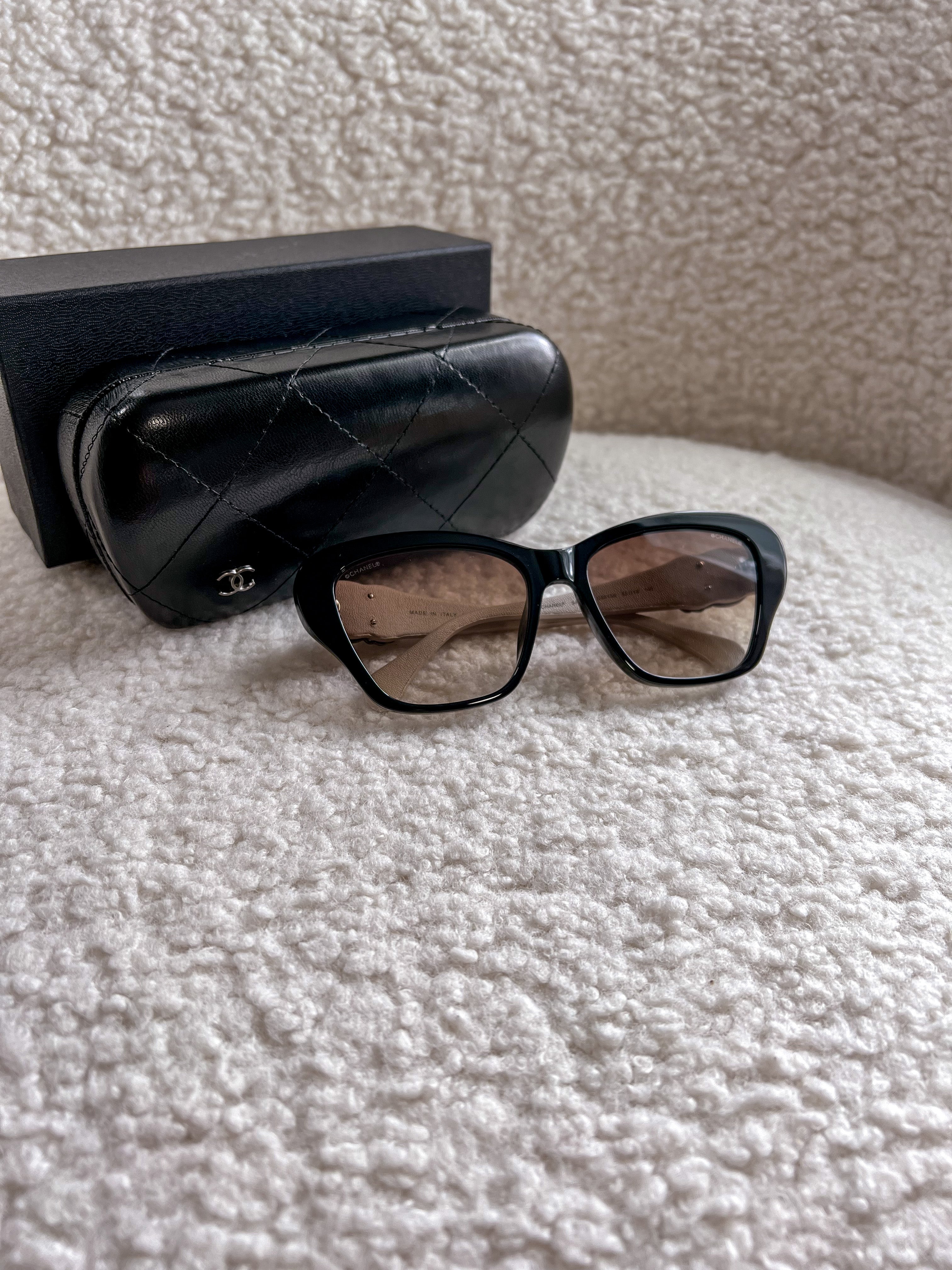 [TOP] CHANEL Butterfly Sunglasses Gradient Brown - Cream