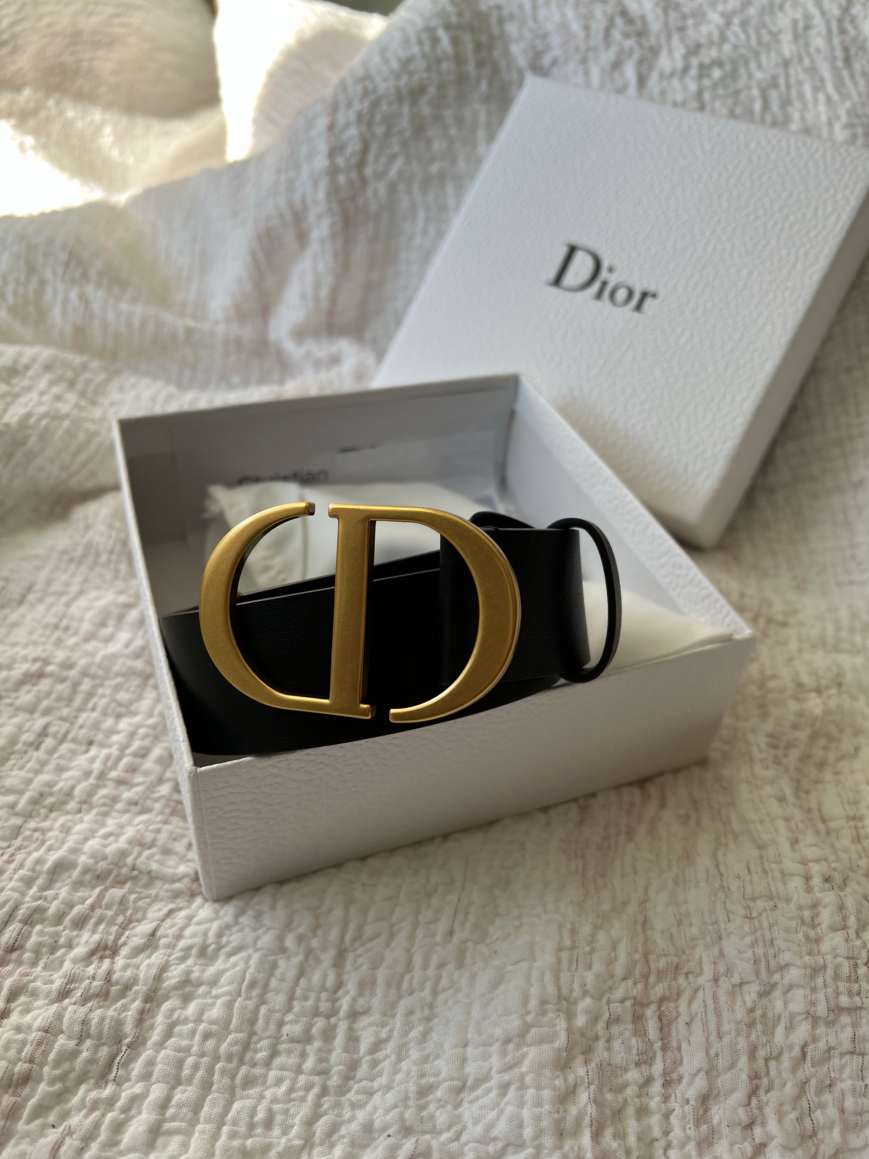 [Top] Christian Dior 30 Montaigne Belt 35mm - Black
