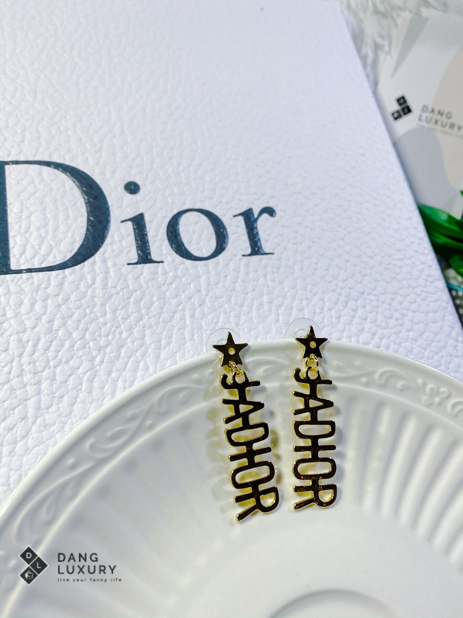 [TOP] Christian Dior JaDior Dangle Earrings