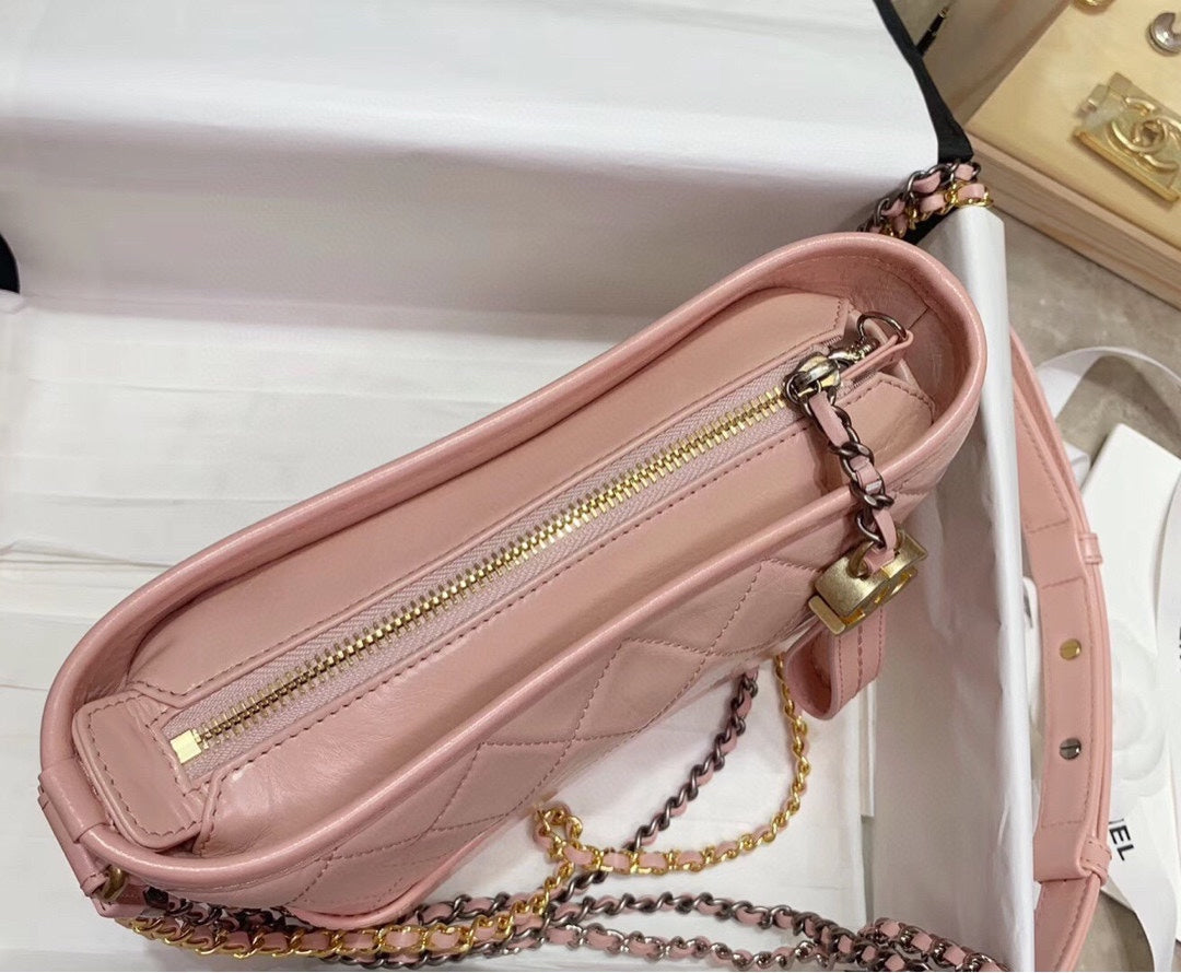 [TOP] CHANEL Gabrielle Hobo Bag Small 20cm - Pink