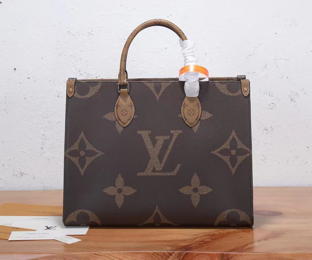 [TOP] Louis Vuitton LV  On The Go Bag  2 Sizes-Brown