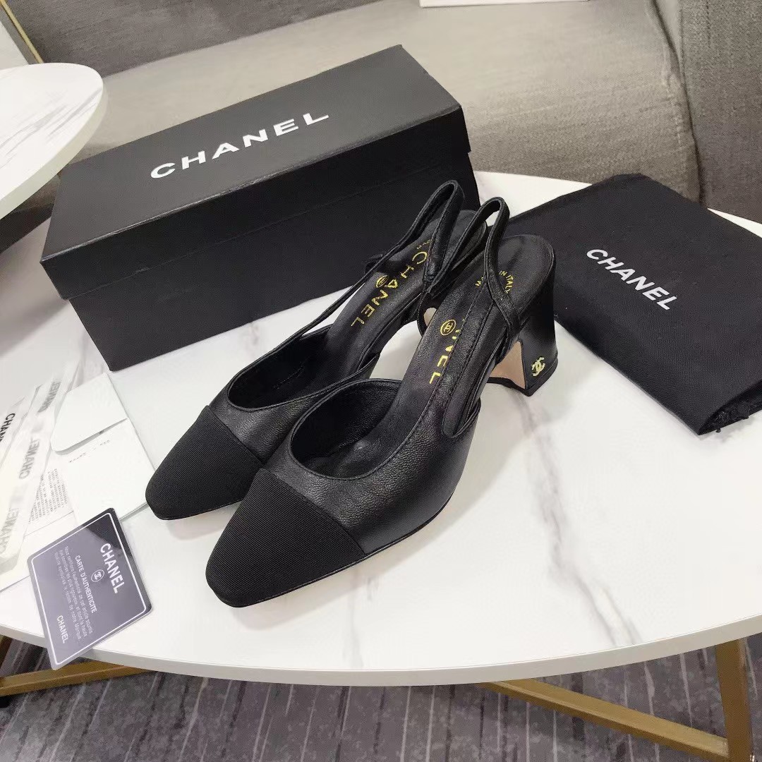 [TOP] CHANEL Pump Sling Back Black - 4 Colour