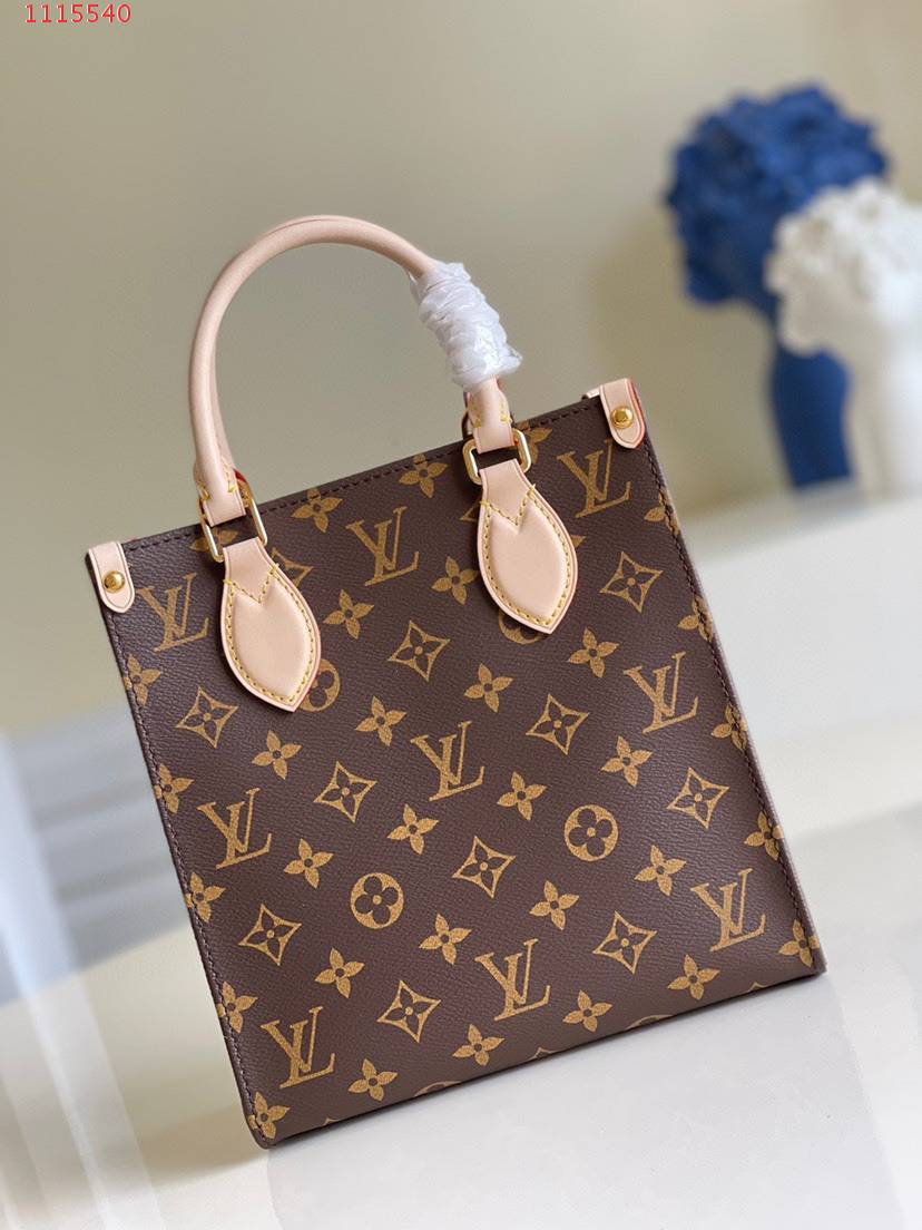 [TOP] LV Sac Plat Monogram Bag 20/21/10cm-Brown