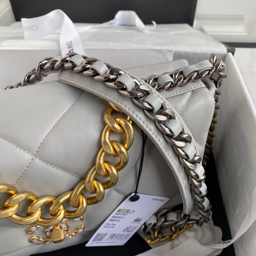 [TOP] CHANEL 19 bag 30CM - Grey