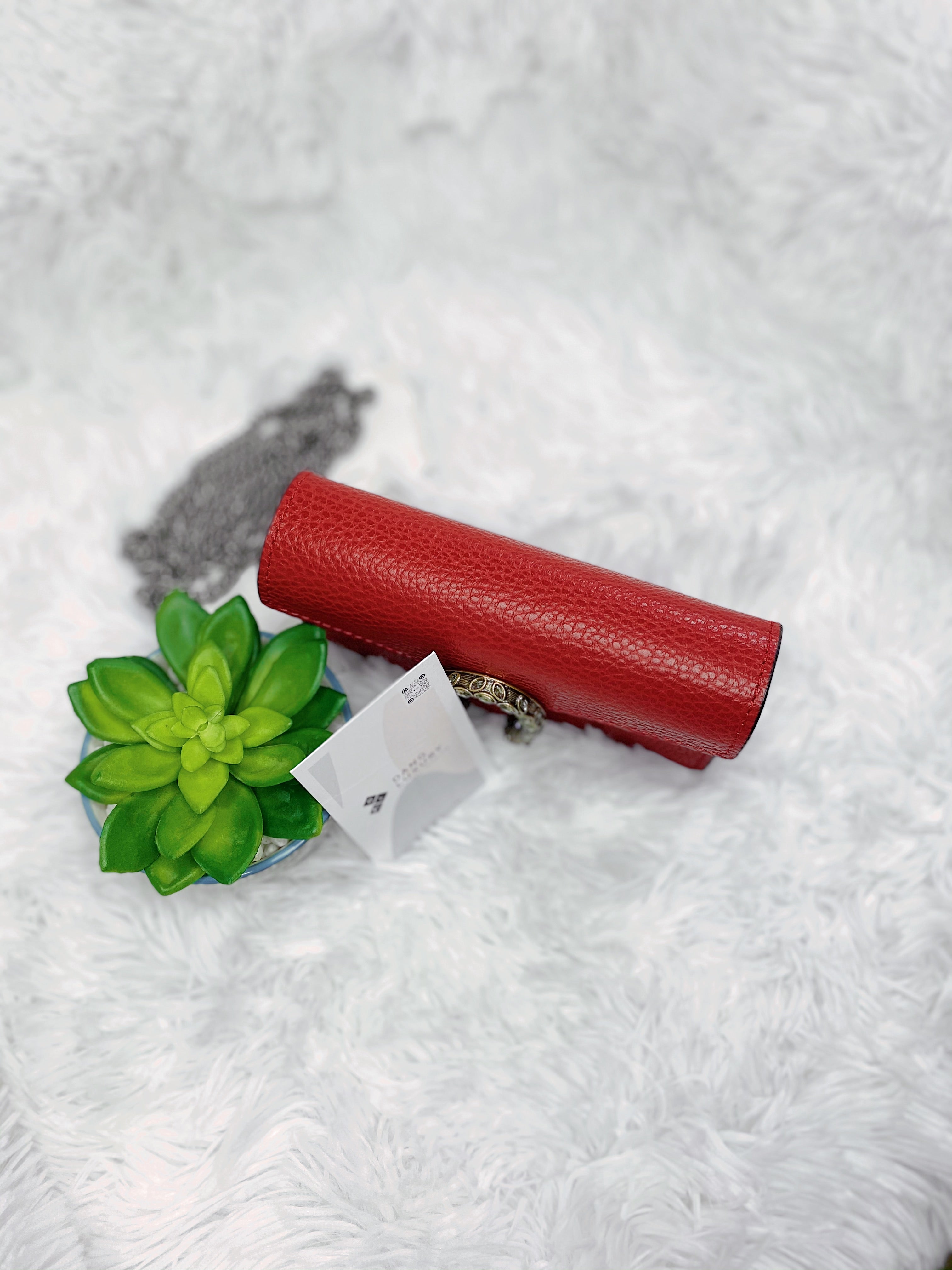 [TOP] GUCCI Dionysus Bag Leather Super Mini 16.5cm - RED