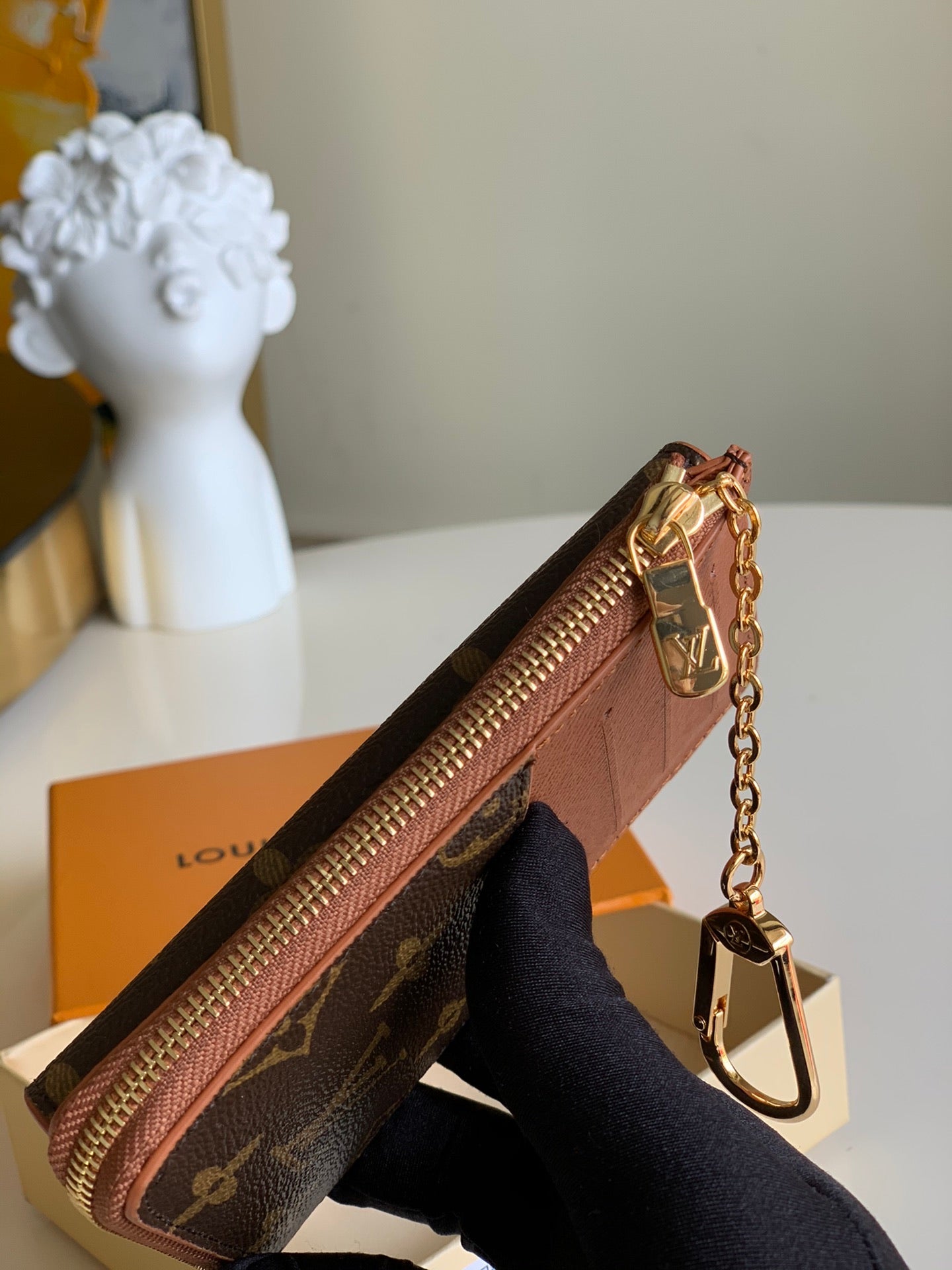 [TOP] Louis Vuitton LV LV Compact Key Wallet - Monogram