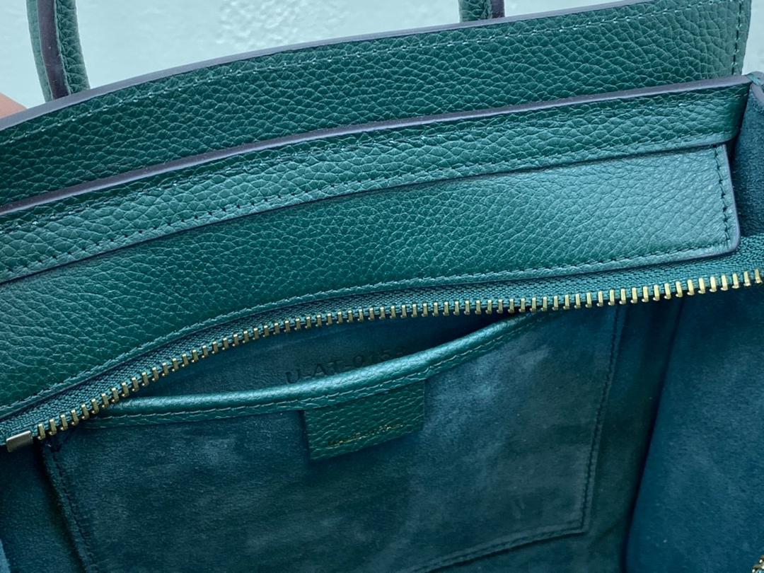 [TOP] CELINE Nano Luggage Bag 20x20x10cm - Amazon Green