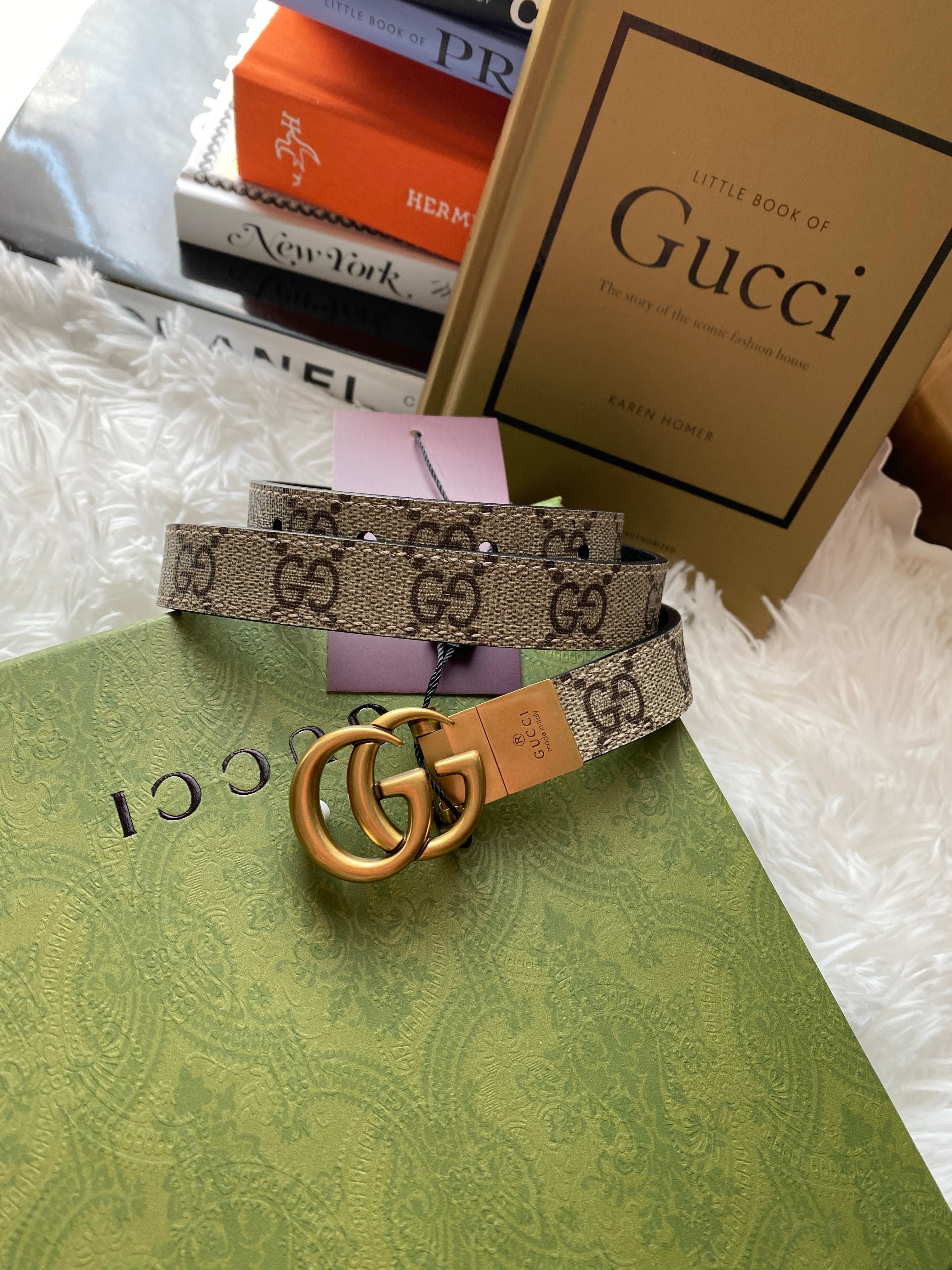 [TOP] GUCCI Reverse Thin Belt - 2cm