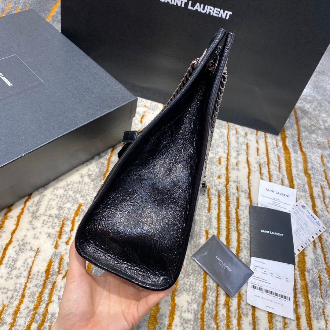 [TOP] Yves Saint Laurent YSL Medium Niki Shopping Bag - Black