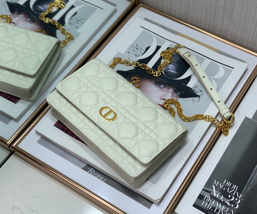 [TOP] Christian Dior Caro Woc Belt Bag - White