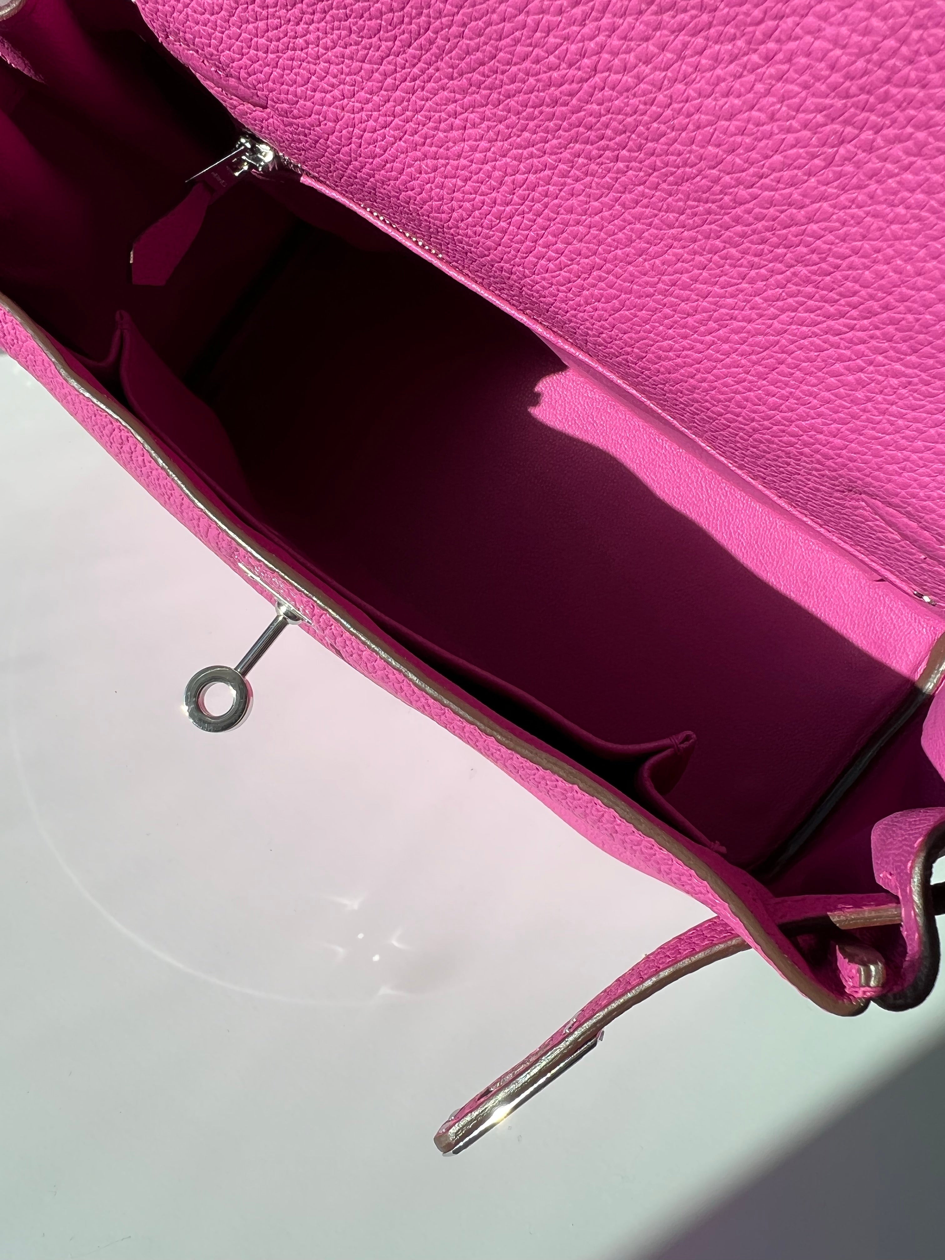 [TOP] HERMES Kelly Togo Leather 25cm - Rose Pourpre