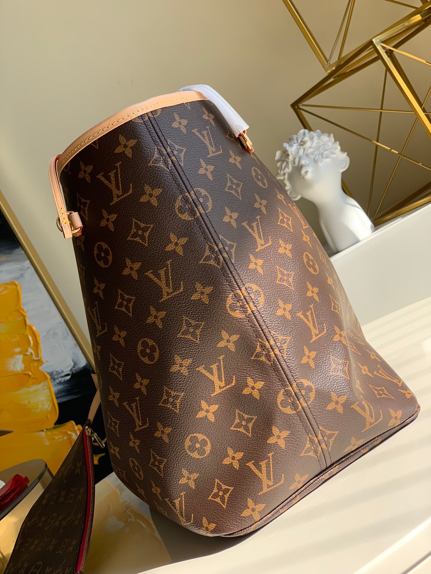 [TOP] Louis Vuitton LV  Neverfull Monogram GM Bag 39x33x20cm- Fuchsia