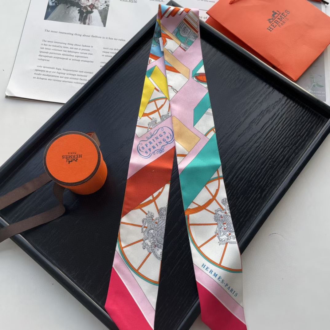 [TOP] HERMES Twilly Springs Springs Twilly 86 x 5 cm - Four Colours