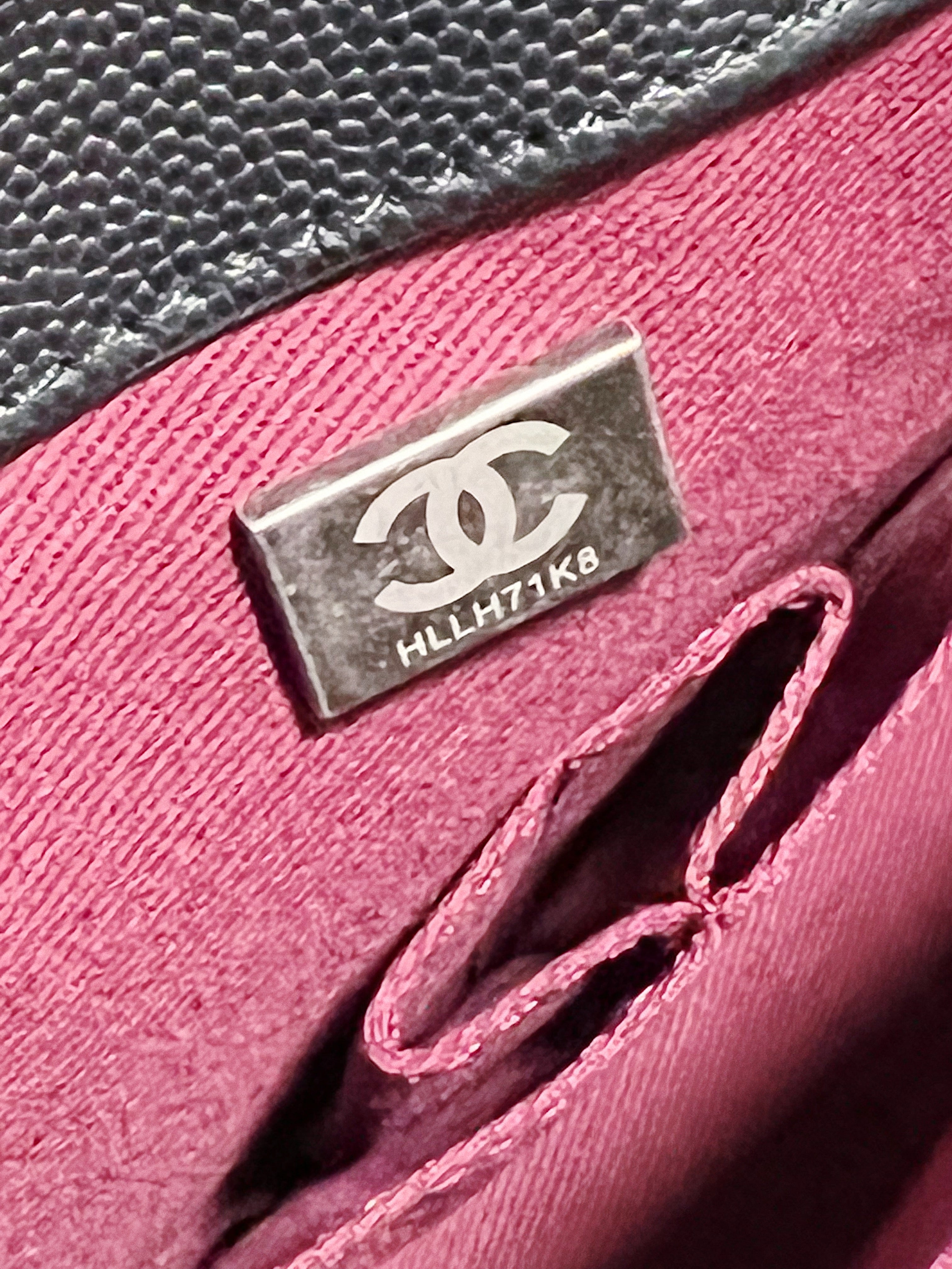 [TOP] CHANEL Coco Top Handle Caviar Bag 18x29X12CM - Black & SHW