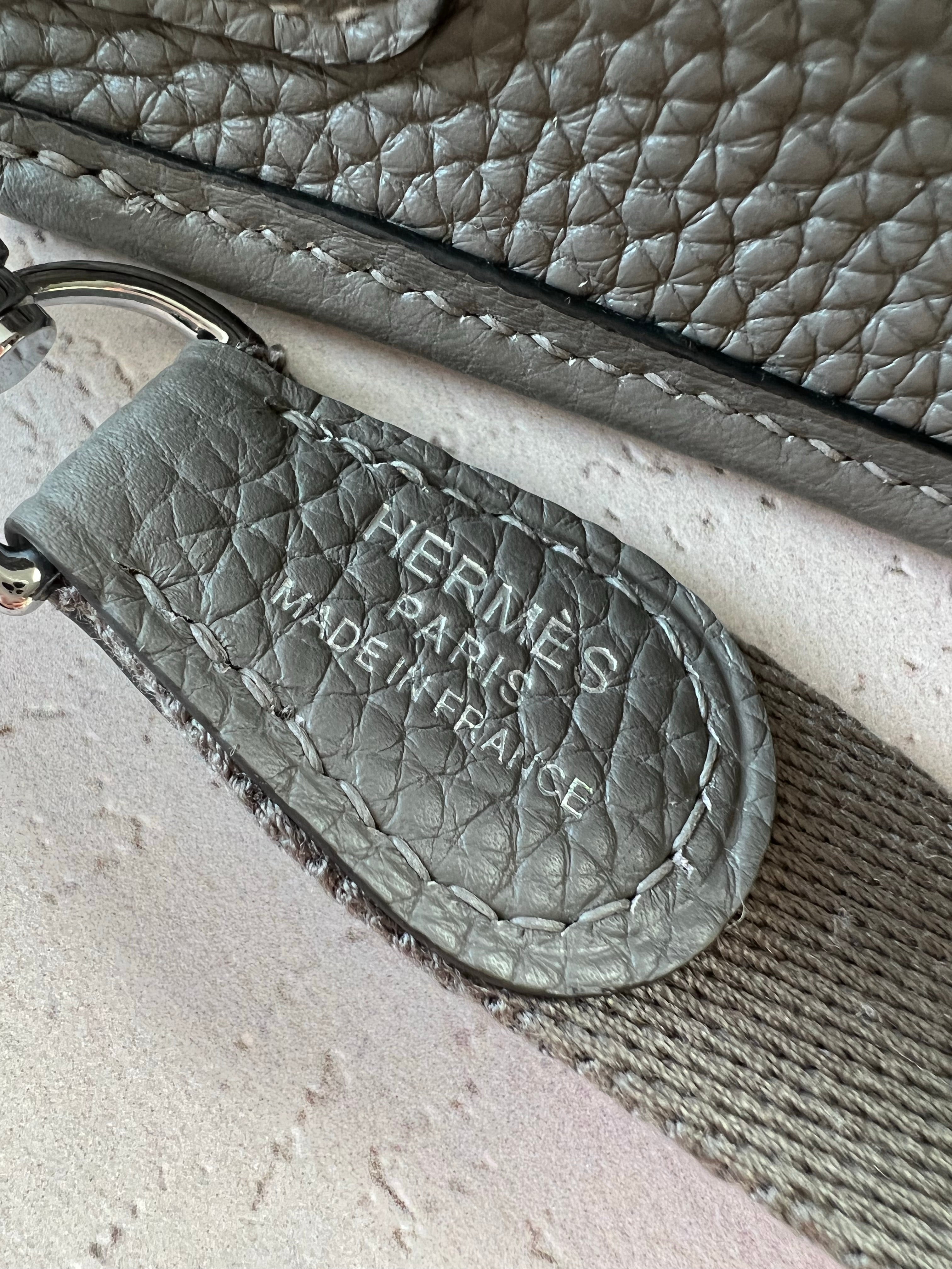 [TOP] HERMES Evelyn Bag 16cm - Grey
