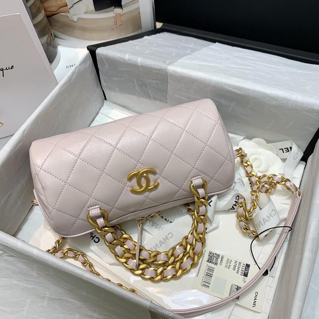 [TOP] CHANEL Bowling Bag  Mini - Light Pink