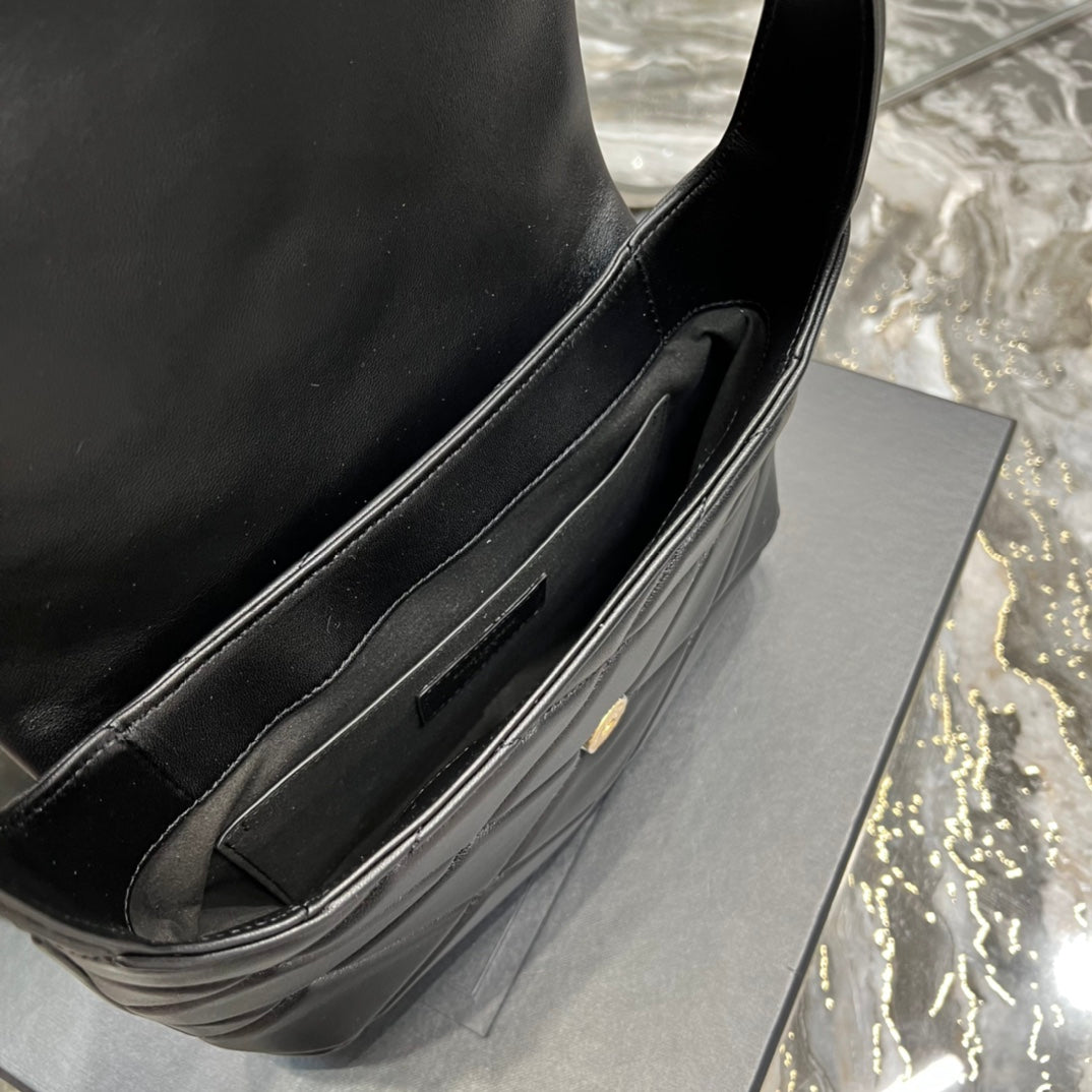 [TOP] Yves Saint Laurent YSL Le 57 Small Shoulder Bag - Black