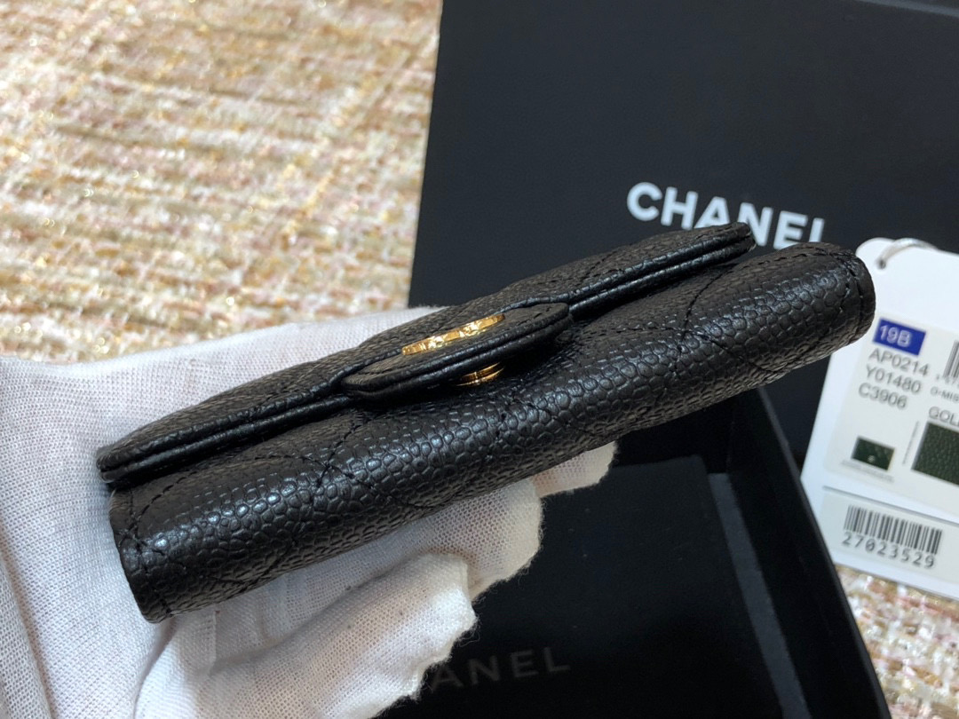 [TOP]CHANEL Classic Flap Cardholder Black 11x7cm - 4 Types