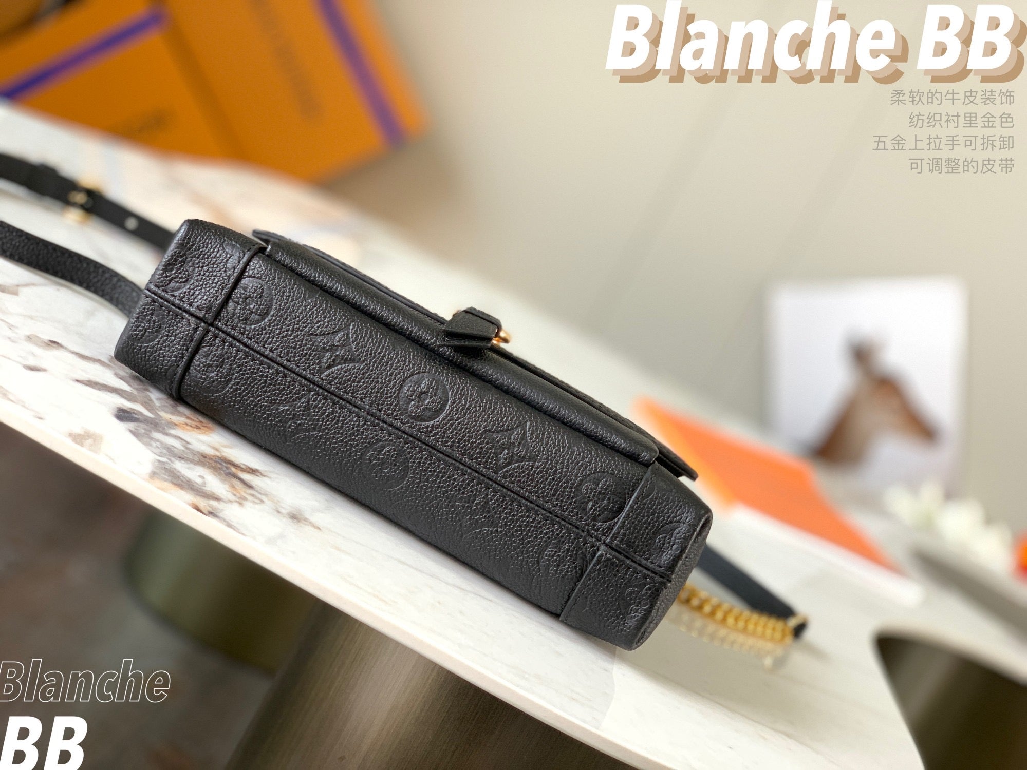 [TOP] Louis Vuitton LV L*V Blonche BB Empreinte Bag - Black