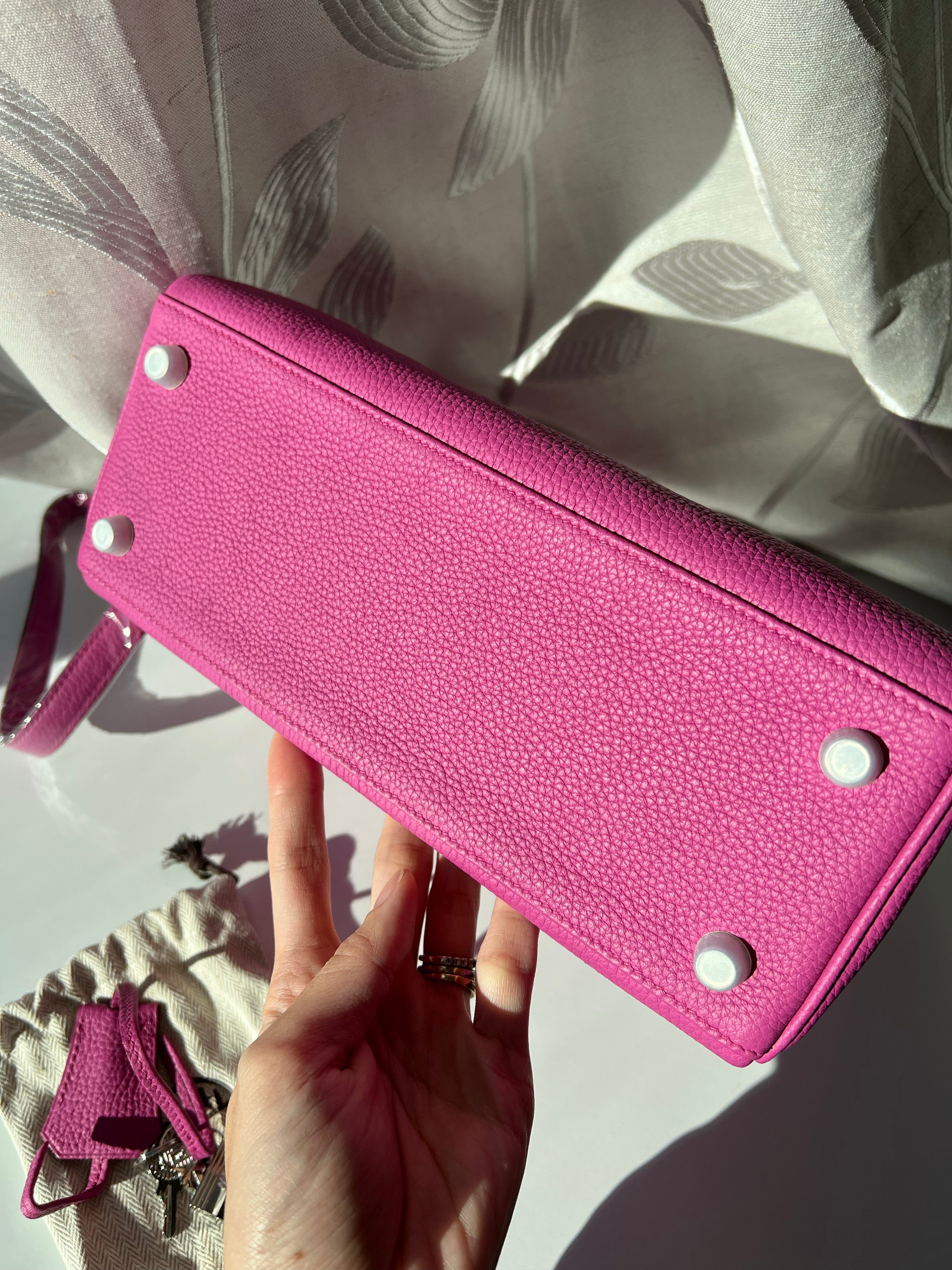 [TOP] HERMES Kelly Togo Leather 25cm - Rose Pourpre