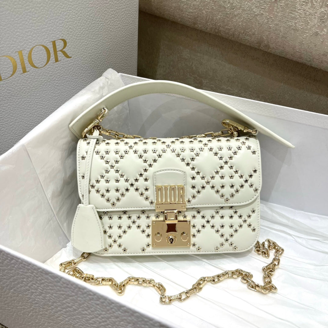 [TOP] Christian Dior Addict Lucky Star Cannage Bag - Ivory