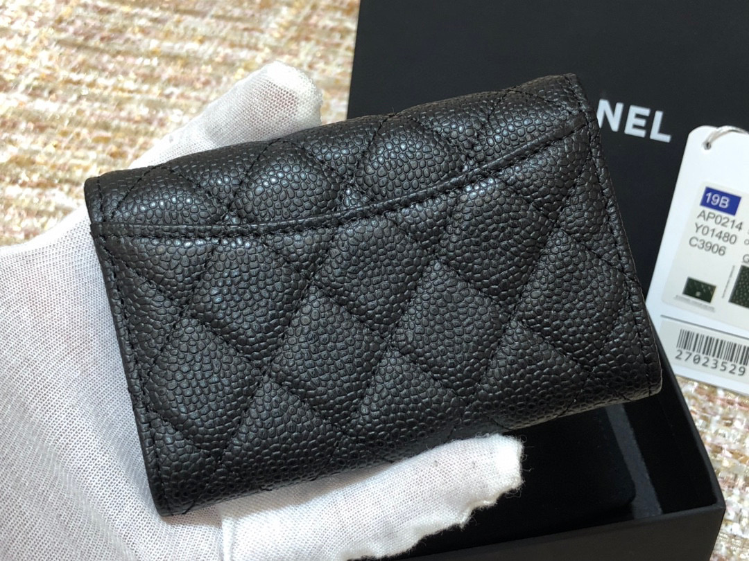 [TOP]CHANEL Classic Flap Cardholder Black 11x7cm - 4 Types