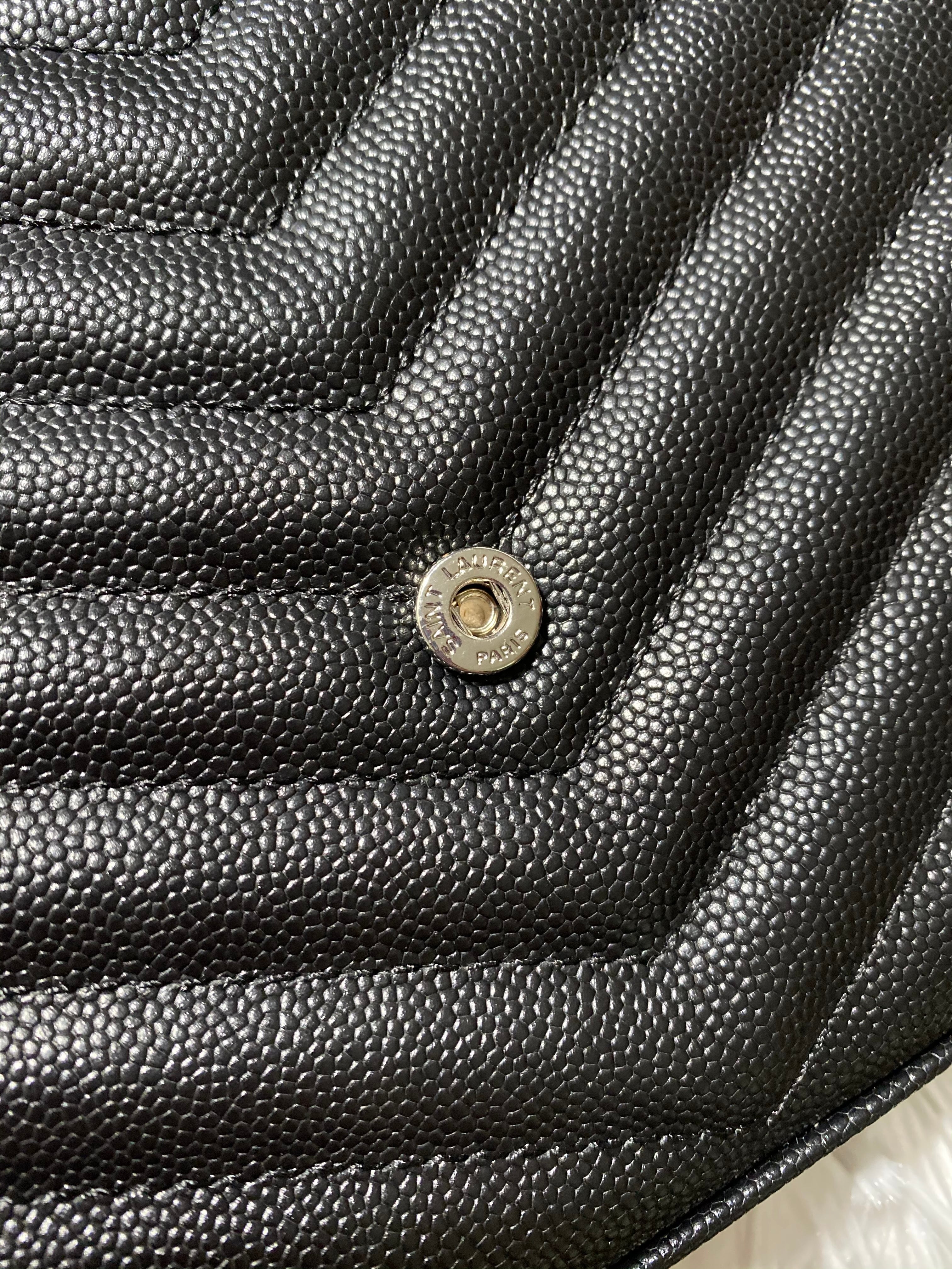 [TOP] Yves Saint Laurent YSL Monogram Matelasse Leather Wallet On Chain - TOP Quality