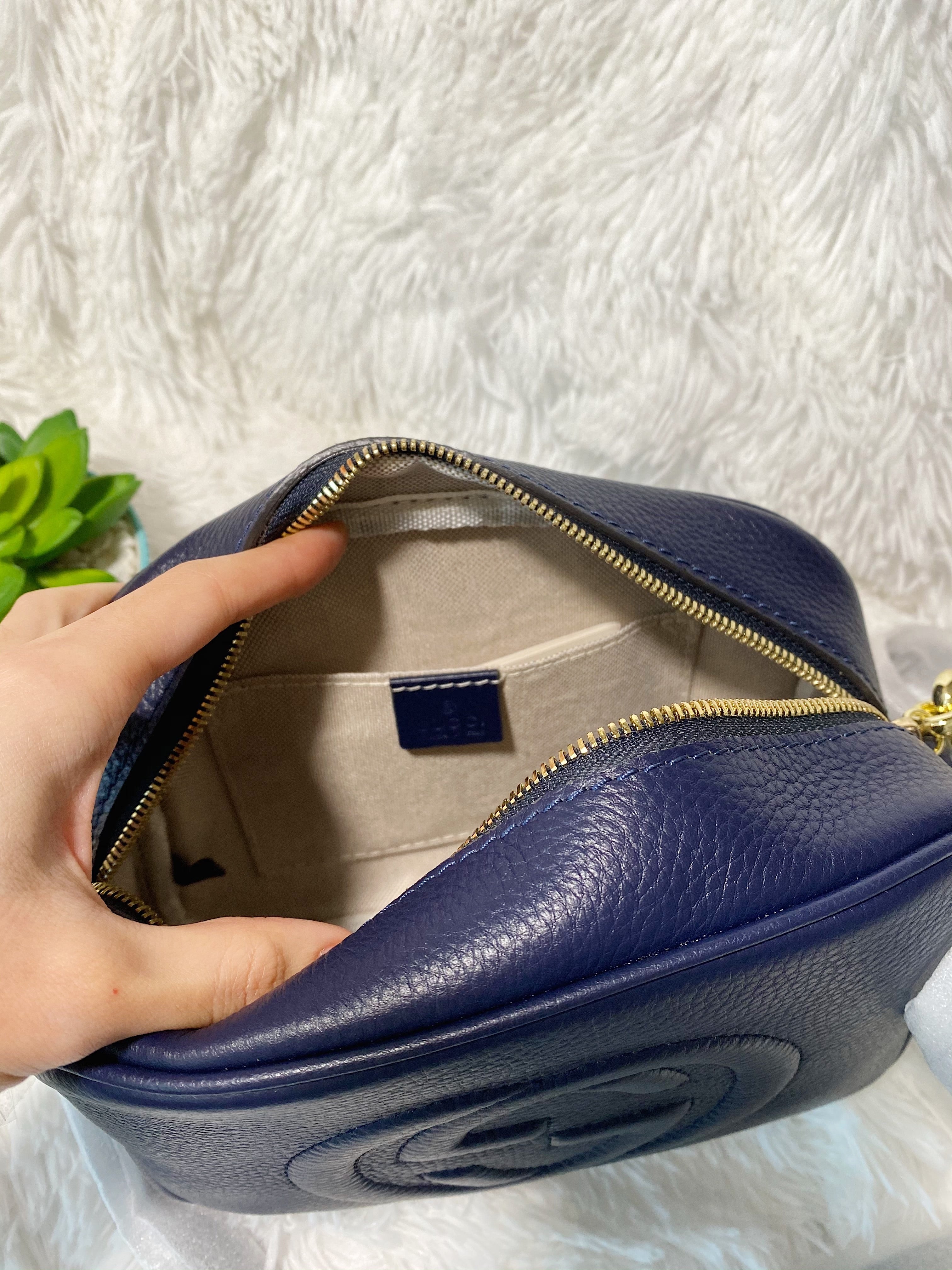 [TOP] GUCCI Soho Disco Bag - Navy Blue