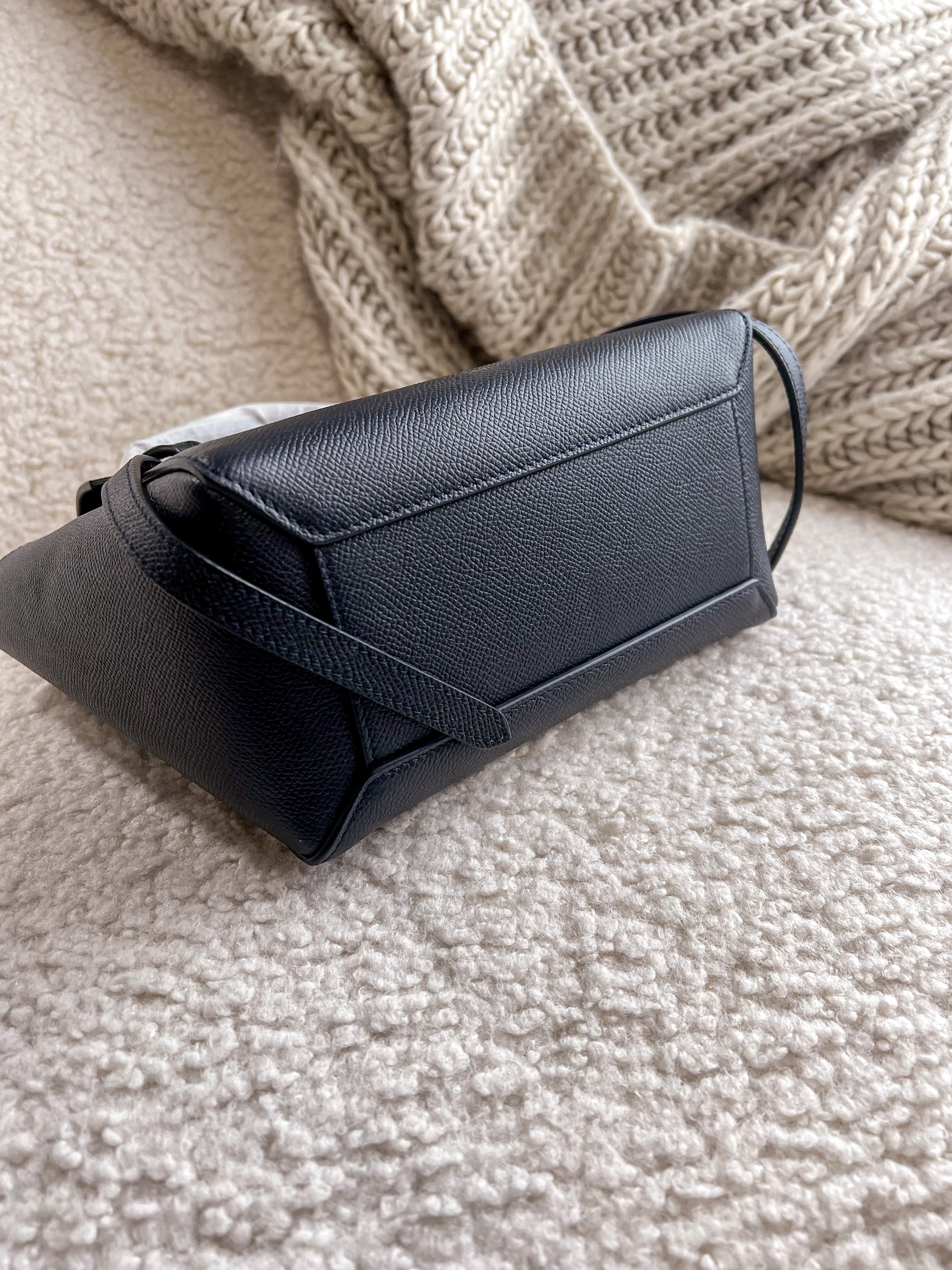 [TOP] CELINE Nano Belt Bag - Deep Navy Black