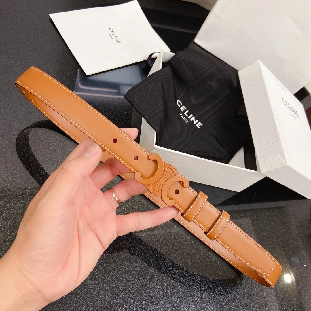 [TOP] CELINE Triomphe Belt 2.5cm - 3 Color