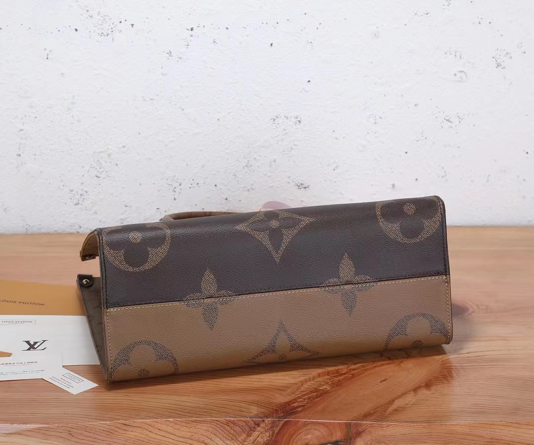 [TOP] Louis Vuitton LV  On The Go Bag  2 Sizes-Brown